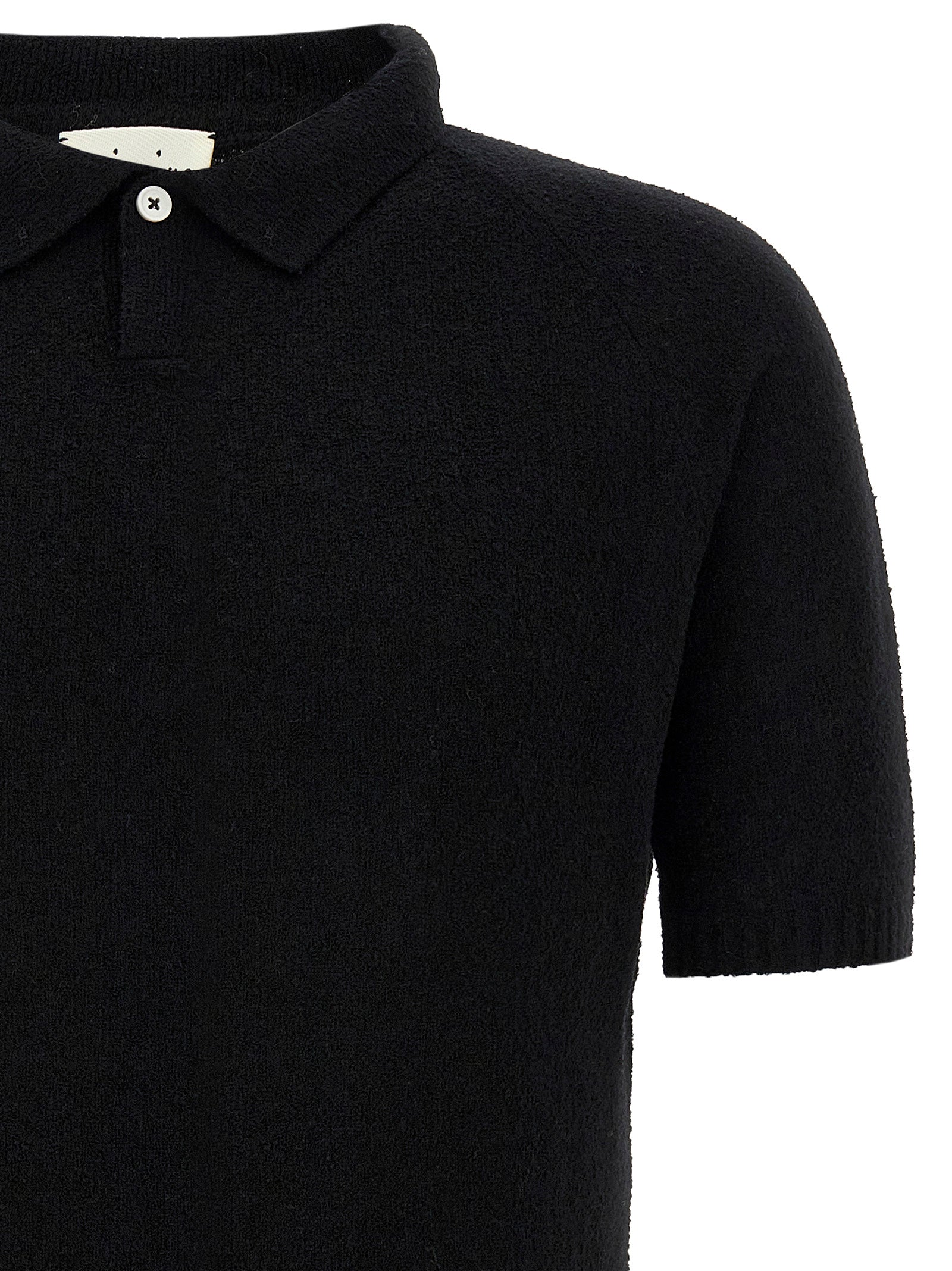 MA'RY'YA Black Cotton Polo Men's Shirt