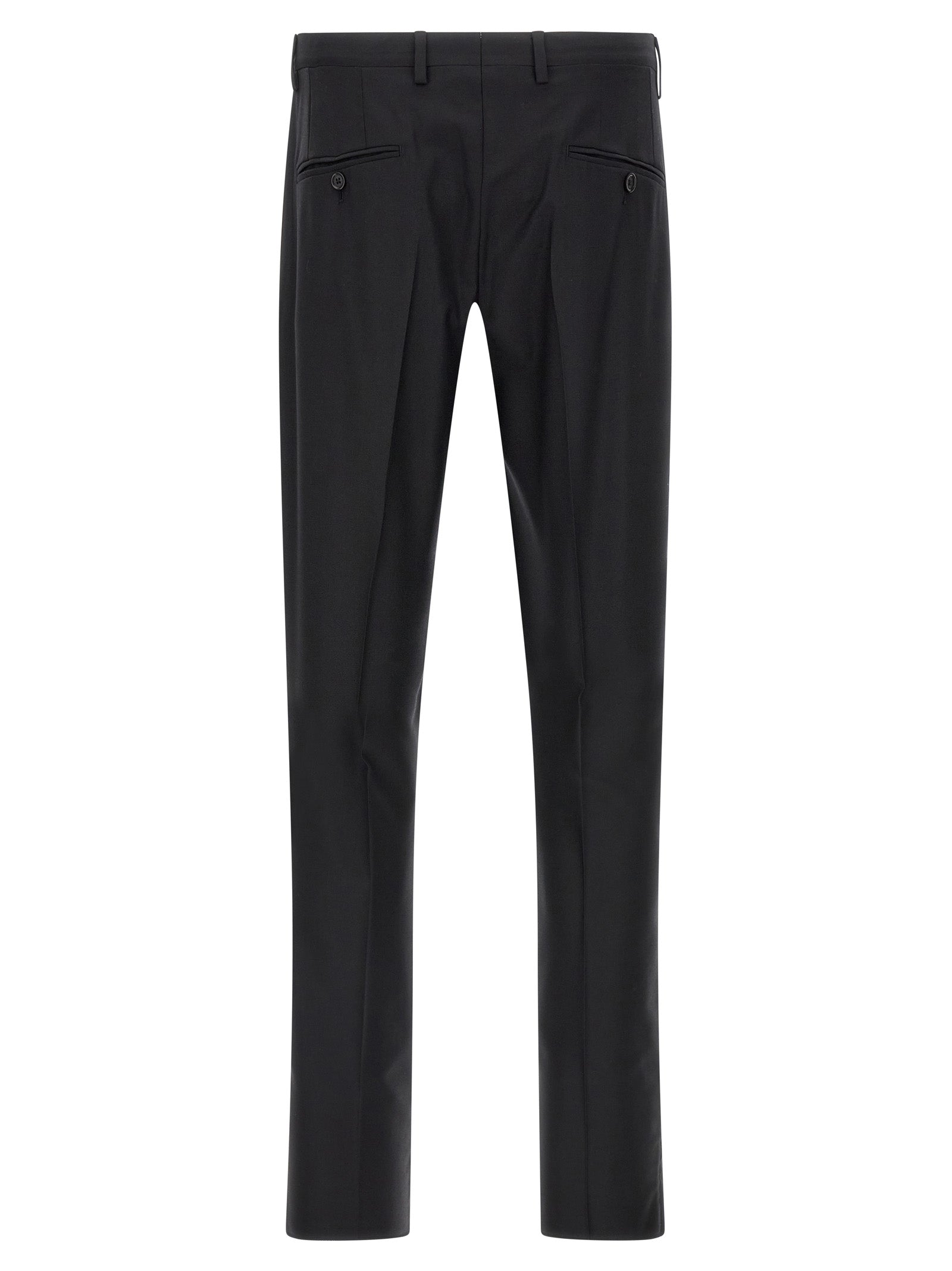 Dolce & Gabbana Black Virgin Wool Two-Piece Men's Suit
