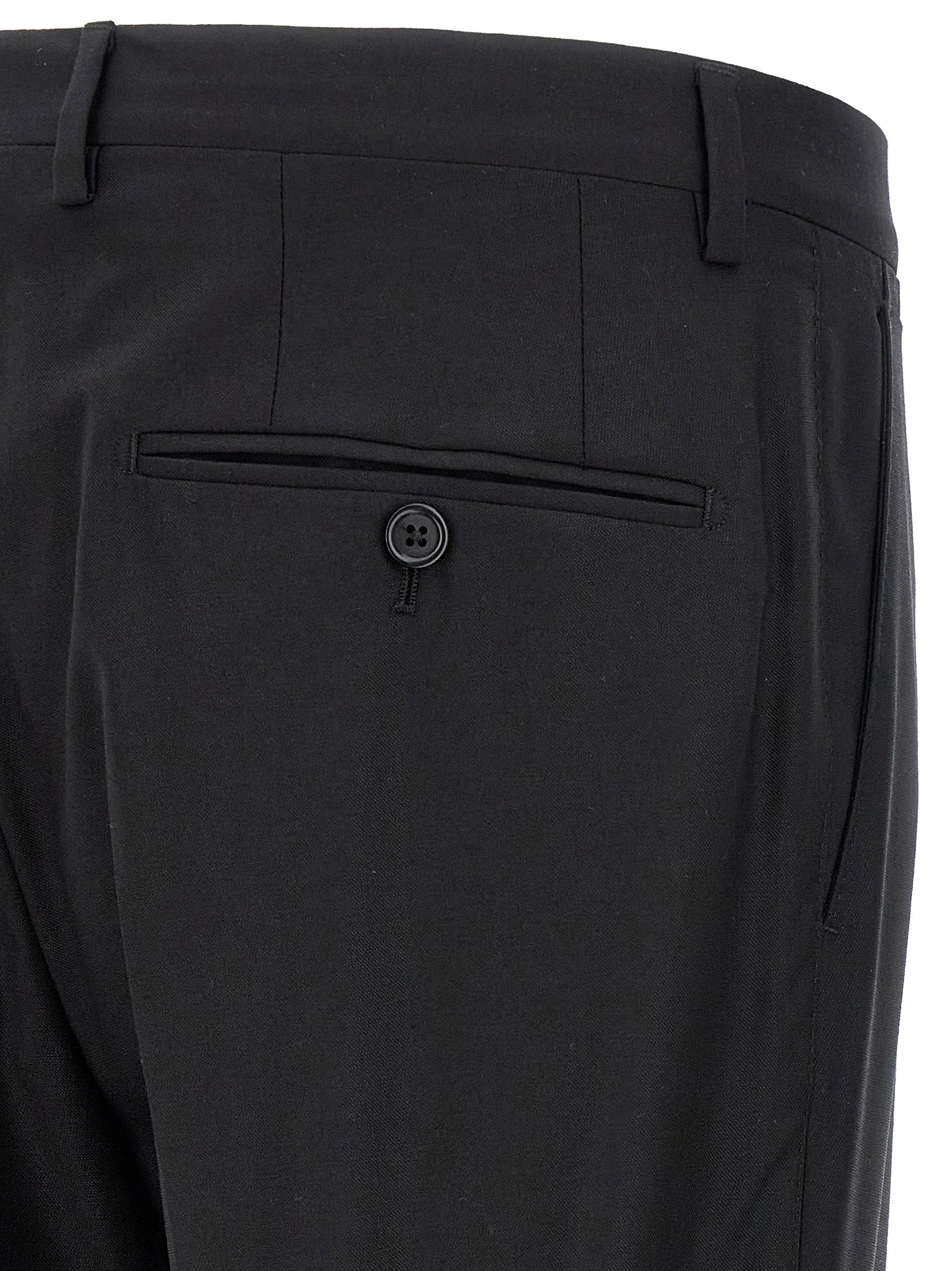 Dolce & Gabbana Black Virgin Wool Two-Piece Men's Suit