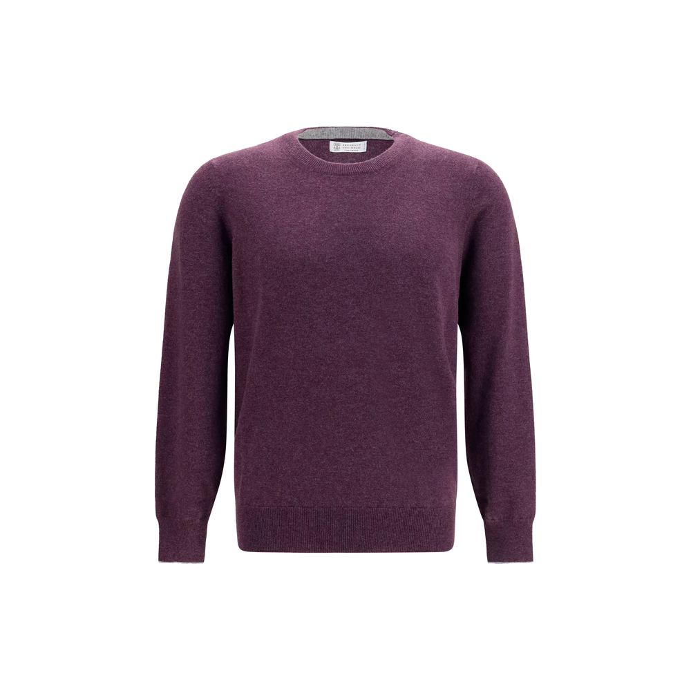 Brunello Cucinelli Purple Cashmere Men's Sweater