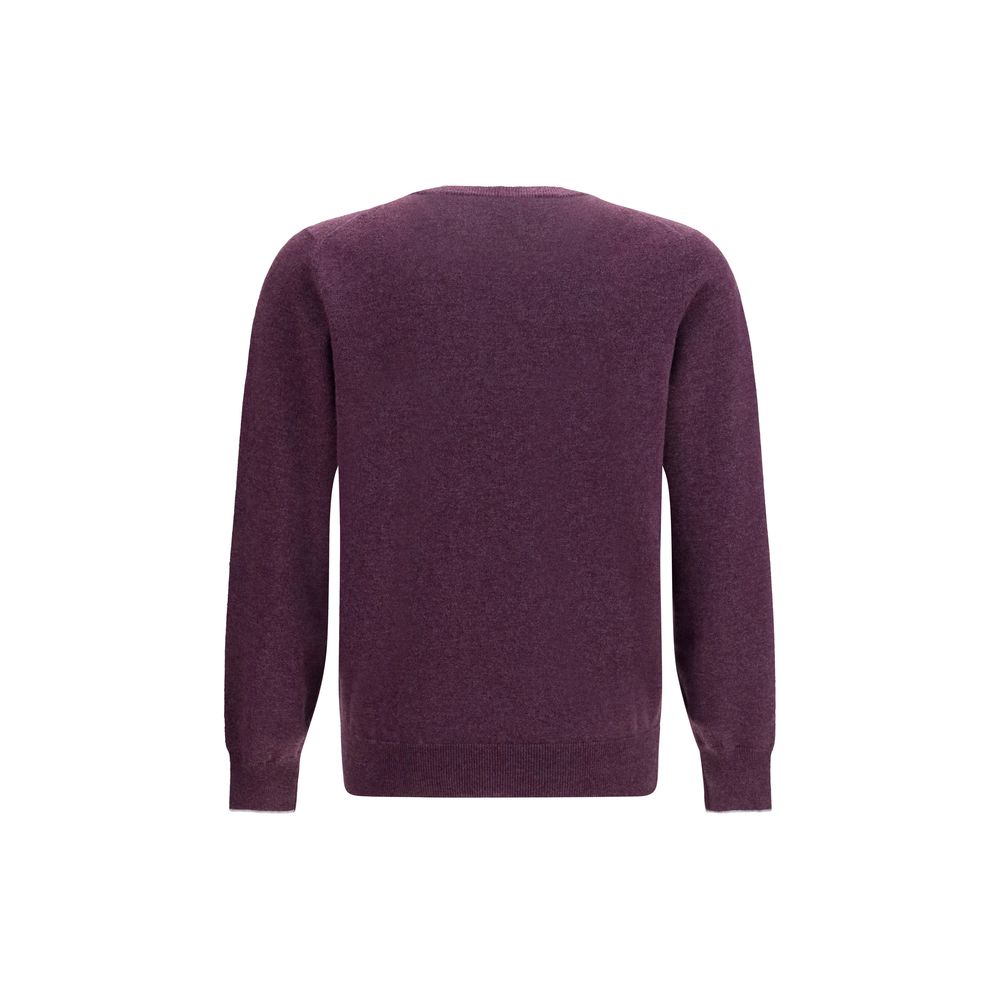 Brunello Cucinelli Purple Cashmere Men's Sweater