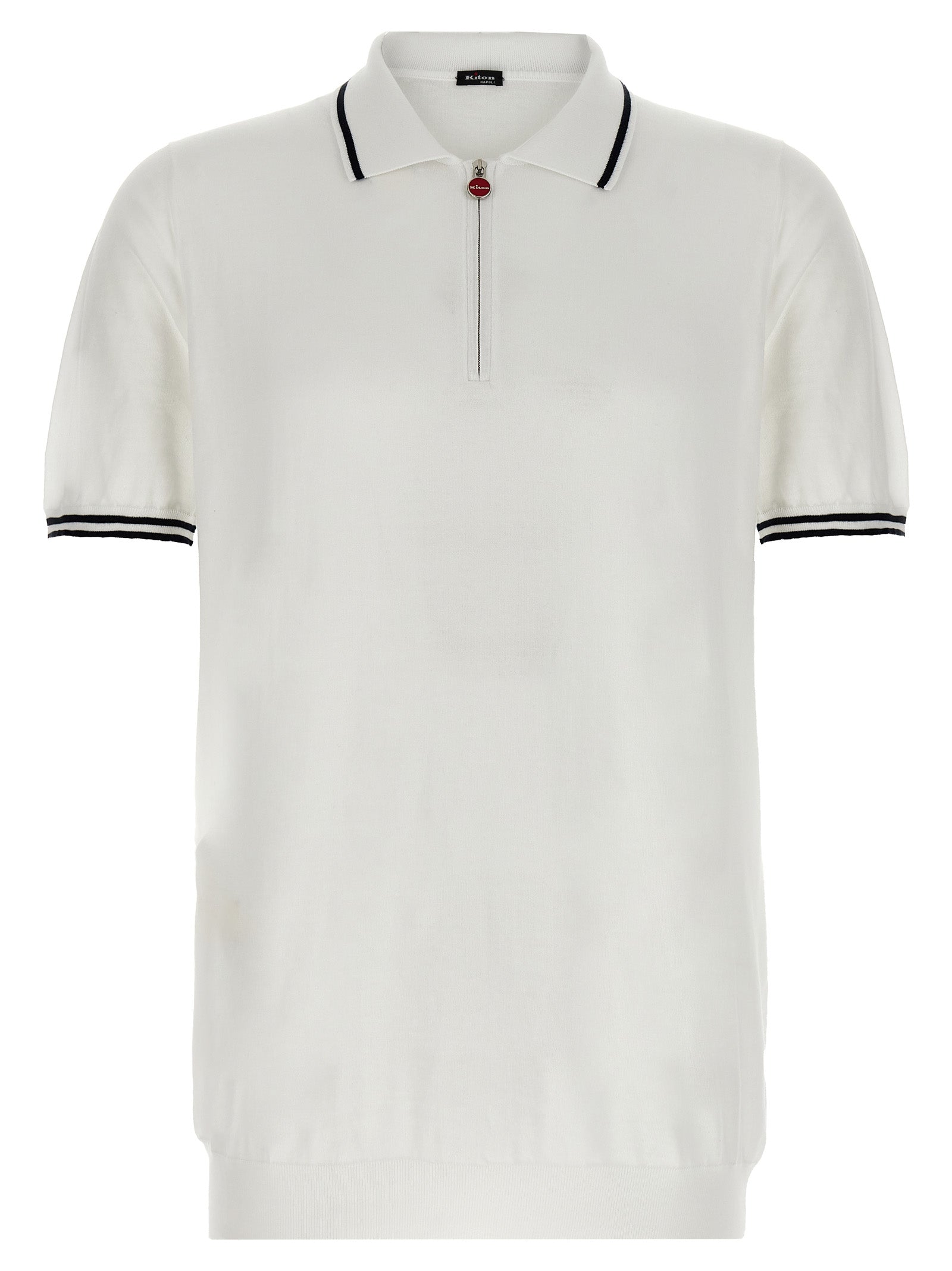 Kiton White Cotton Polo Men's Shirt