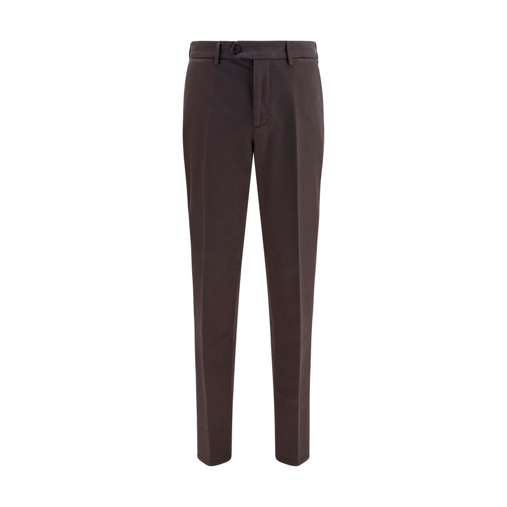 Brunello Cucinelli Brown Cotton Casual Men's Pants