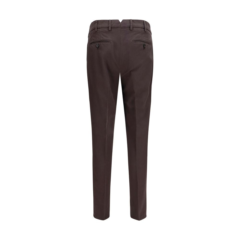 Brunello Cucinelli Brown Cotton Casual Men's Pants