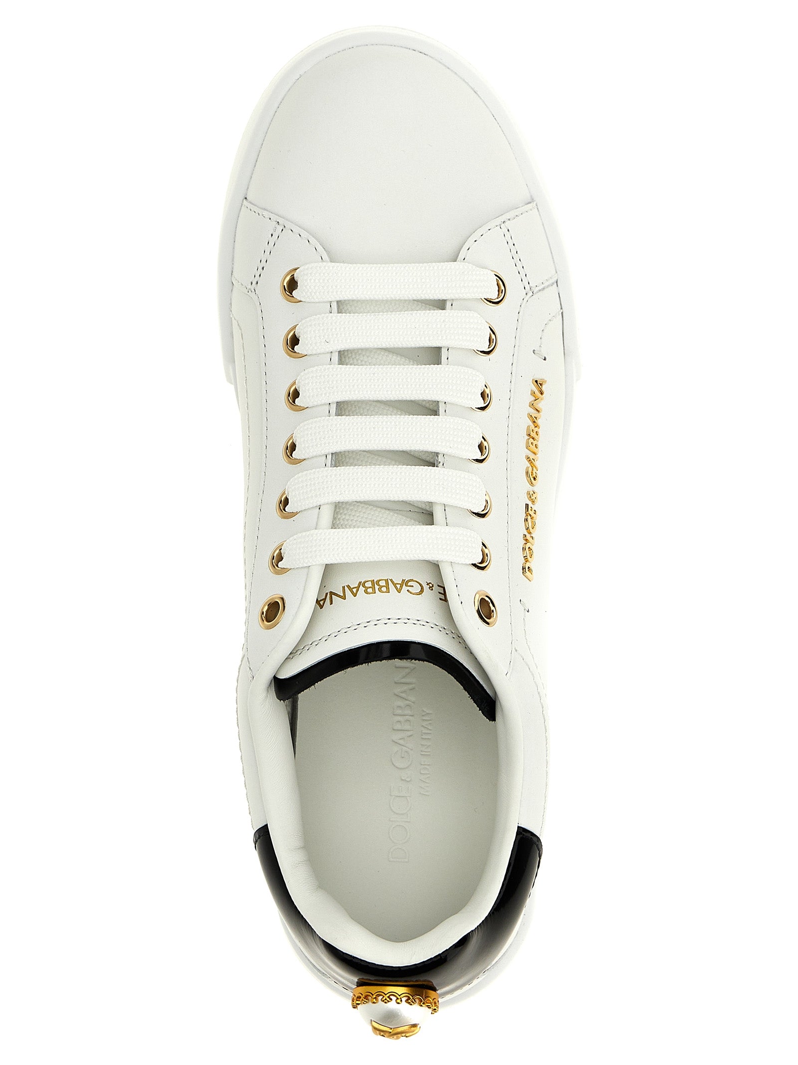 Dolce & Gabbana Bicolor Calfskin Low Top Women's Sneakers