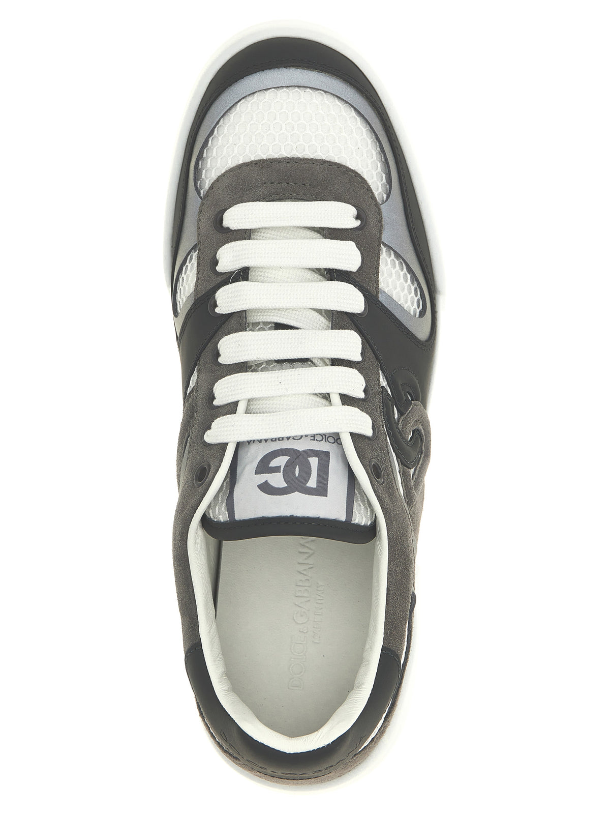Dolce & Gabbana Gray Calfskin Athletic Men's Sneakers