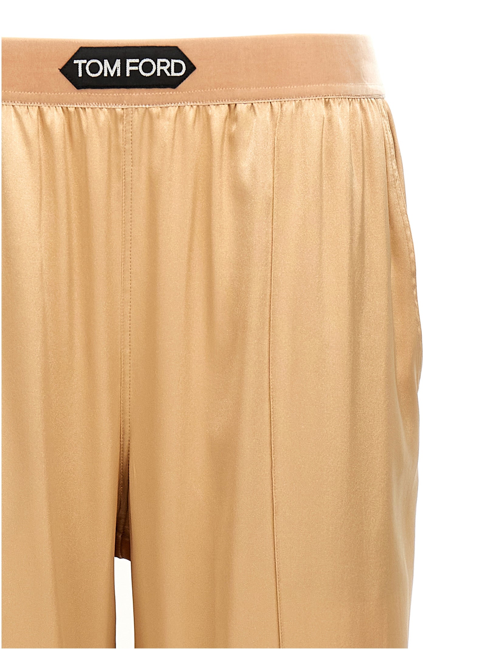 Tom Ford Beige Silk Casual Women's Pants