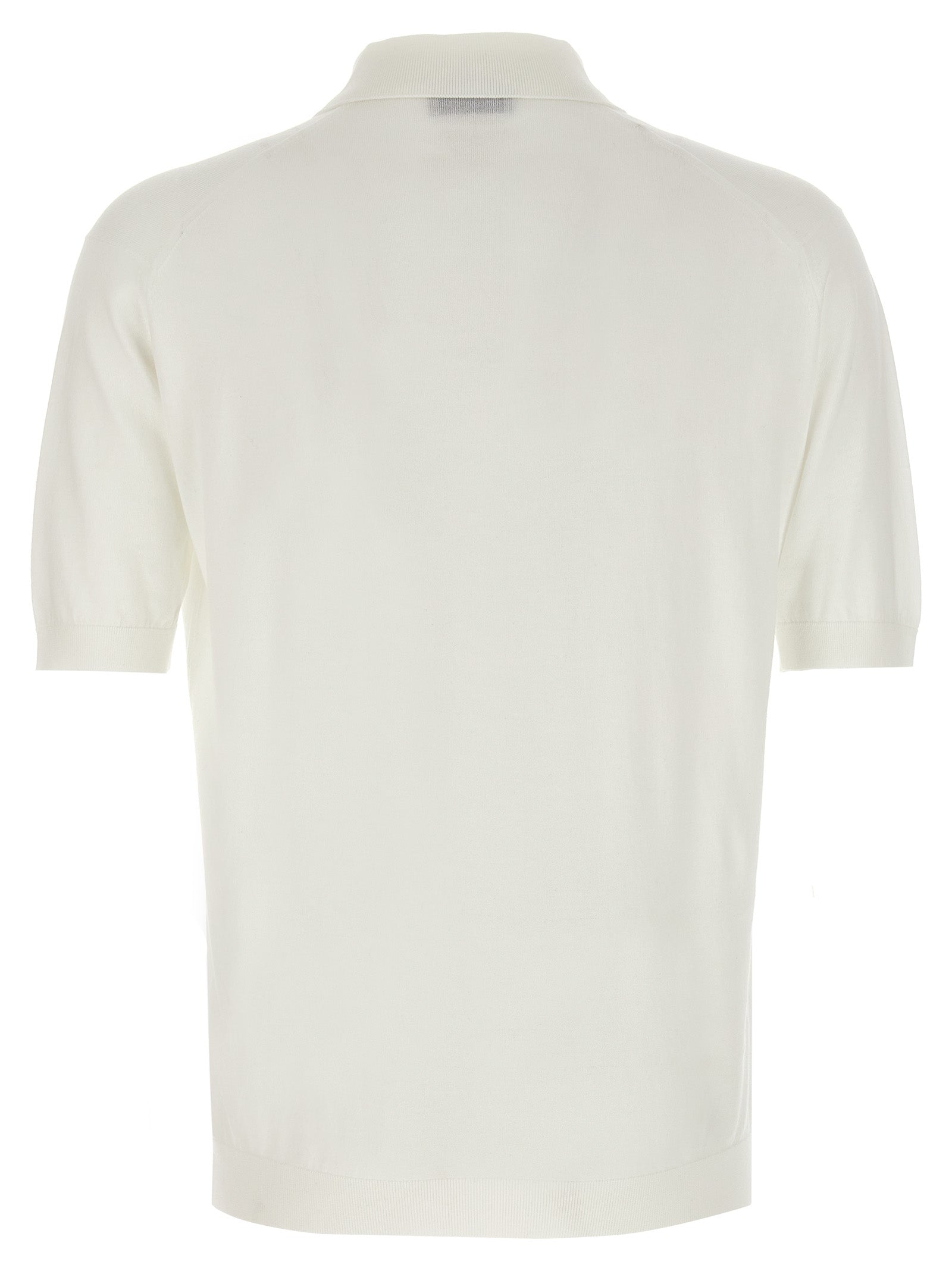 JOHN SMEDLEY White Cotton Polo Men's Shirt