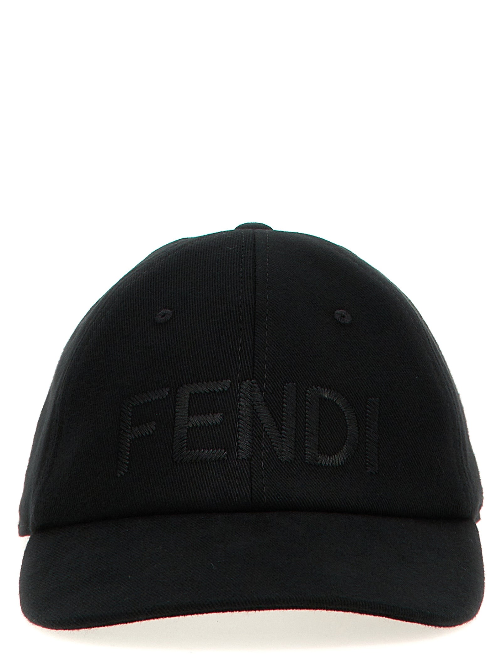 Fendi Black Cotton Cap (Baseball Men's Hat)