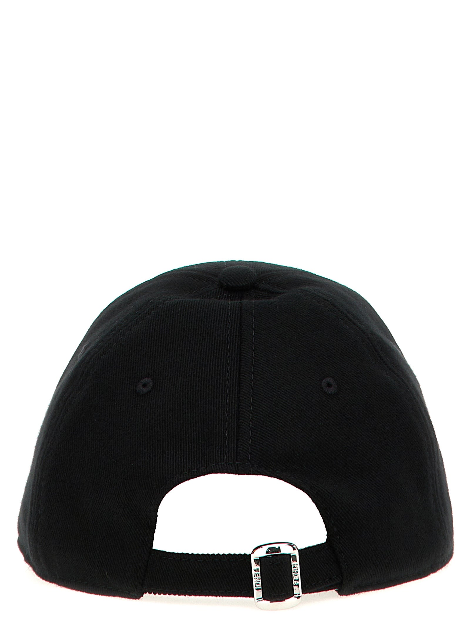Fendi Black Cotton Cap (Baseball Men's Hat)
