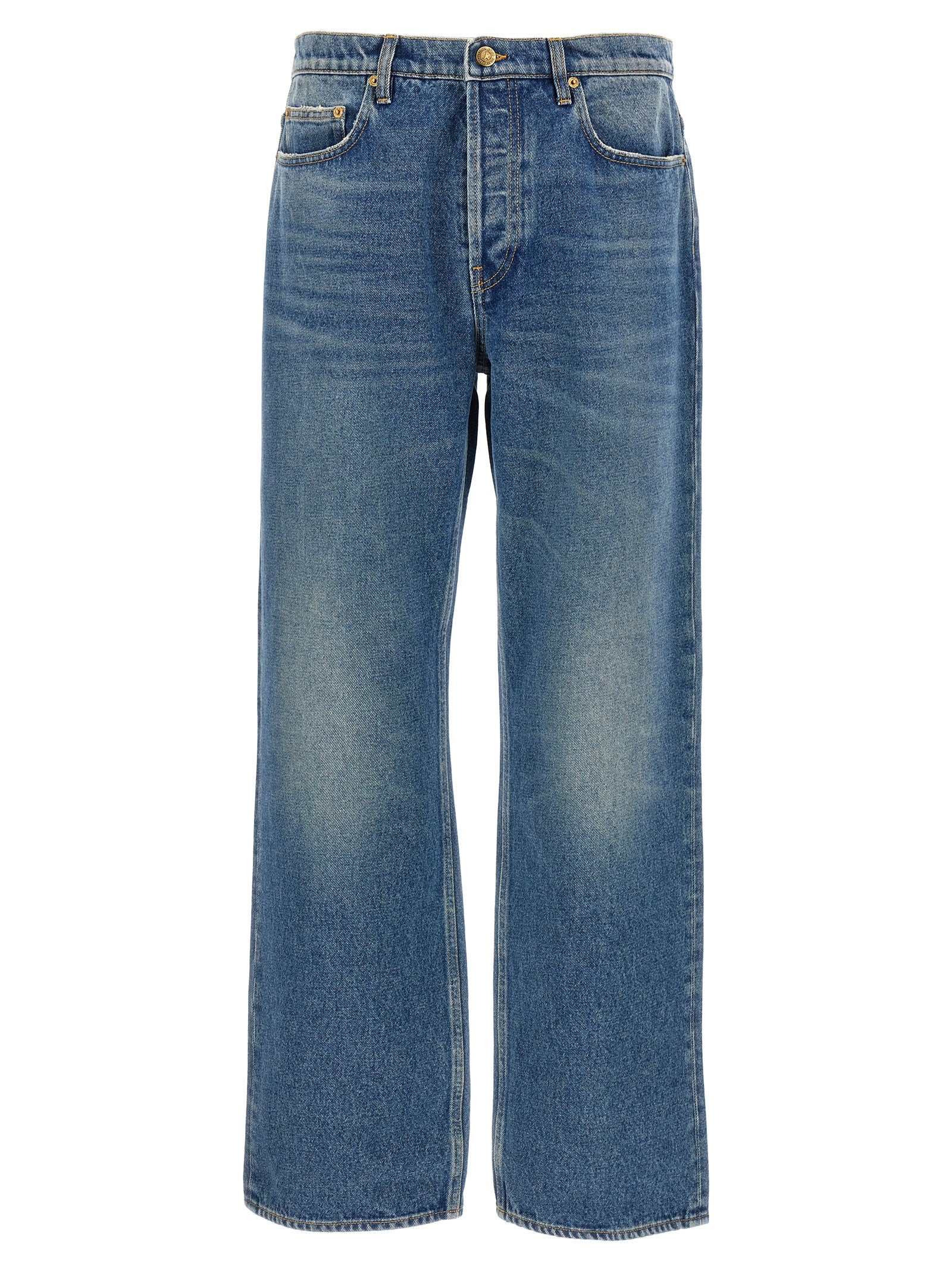 Golden Goose Blue Cotton Straight-Leg Men's Jeans