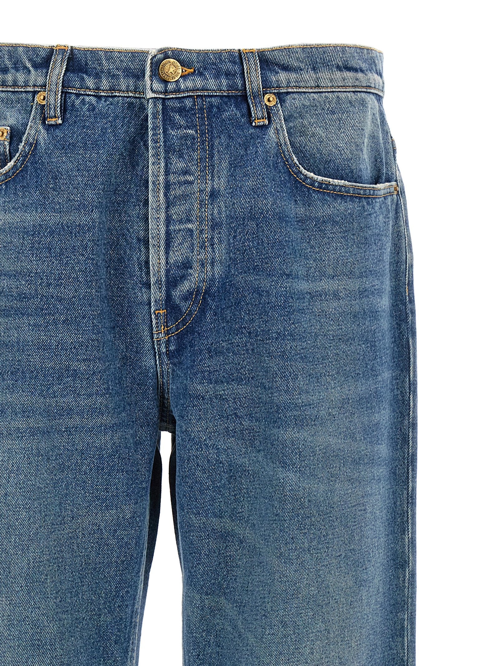 Golden Goose Blue Cotton Straight-Leg Men's Jeans