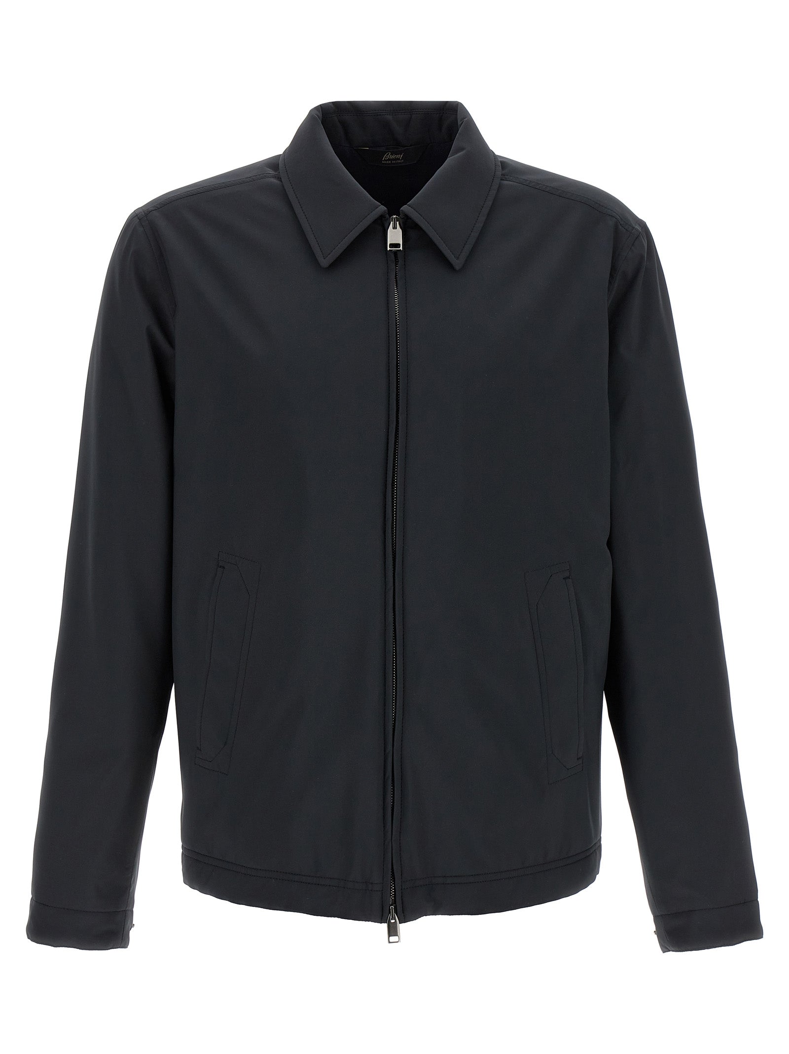 Brioni Blue Polyester Shell Men's Jacket