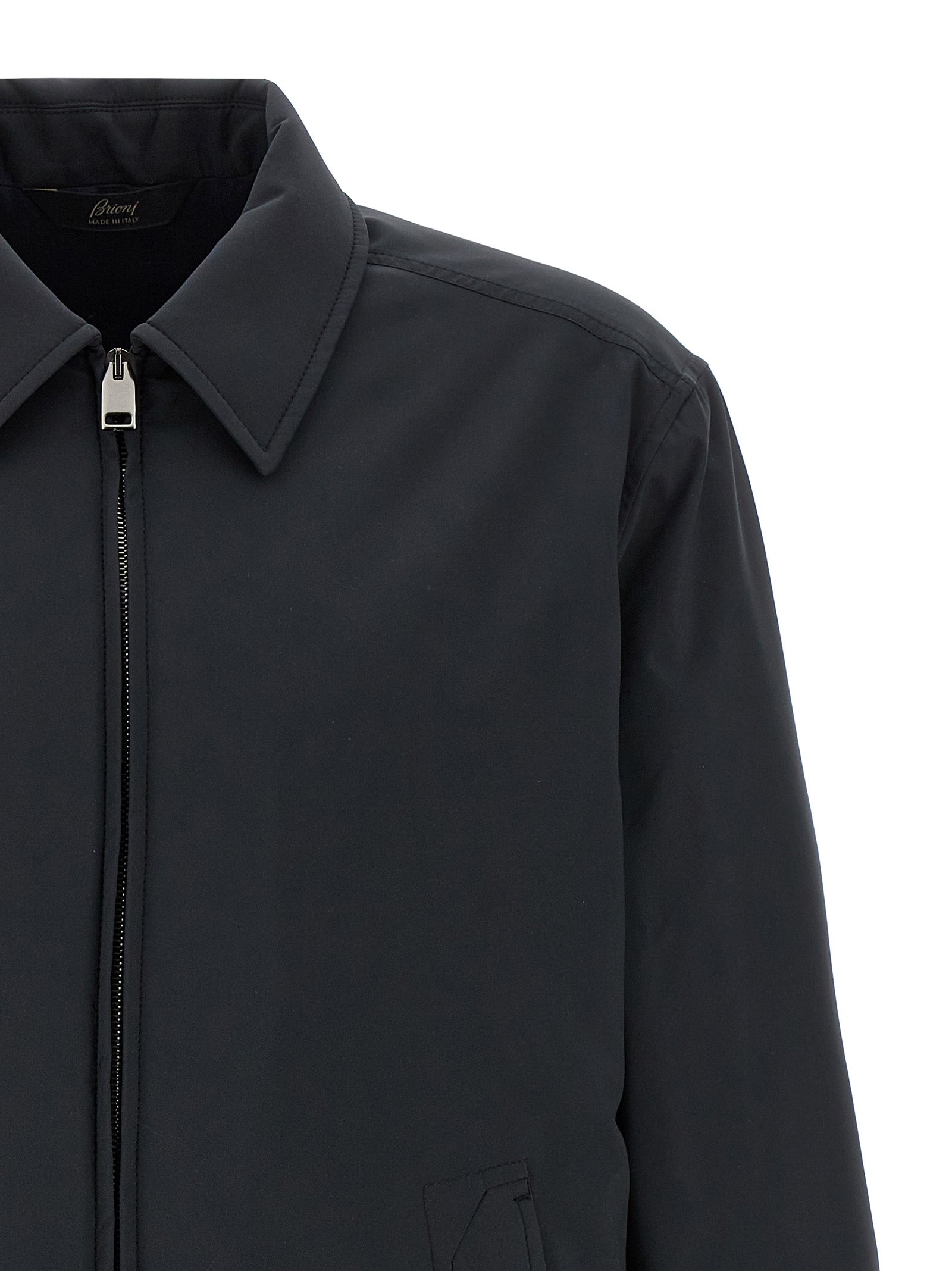 Brioni Blue Polyester Shell Men's Jacket