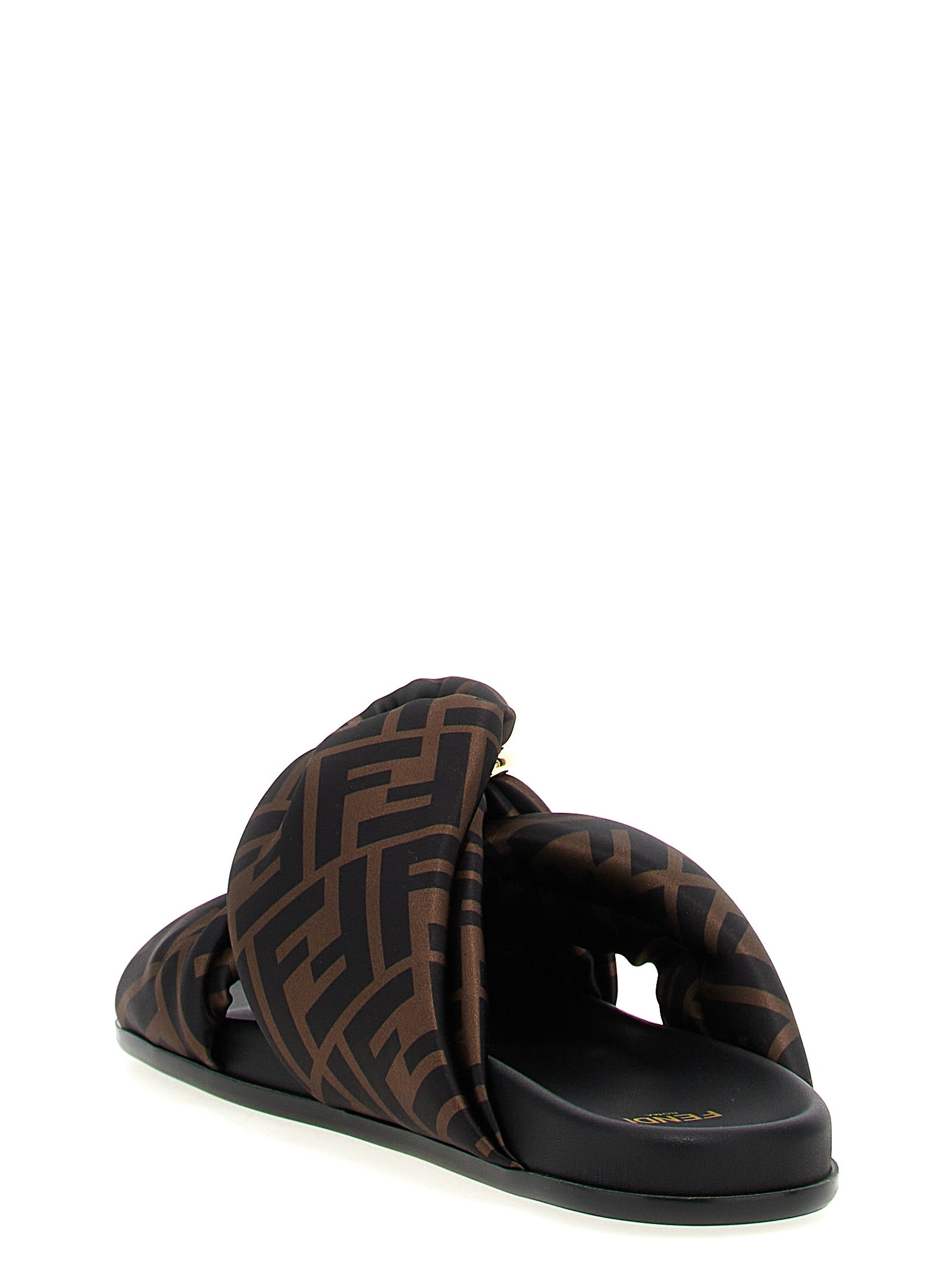 Fendi Brown Polyester Women's Slides