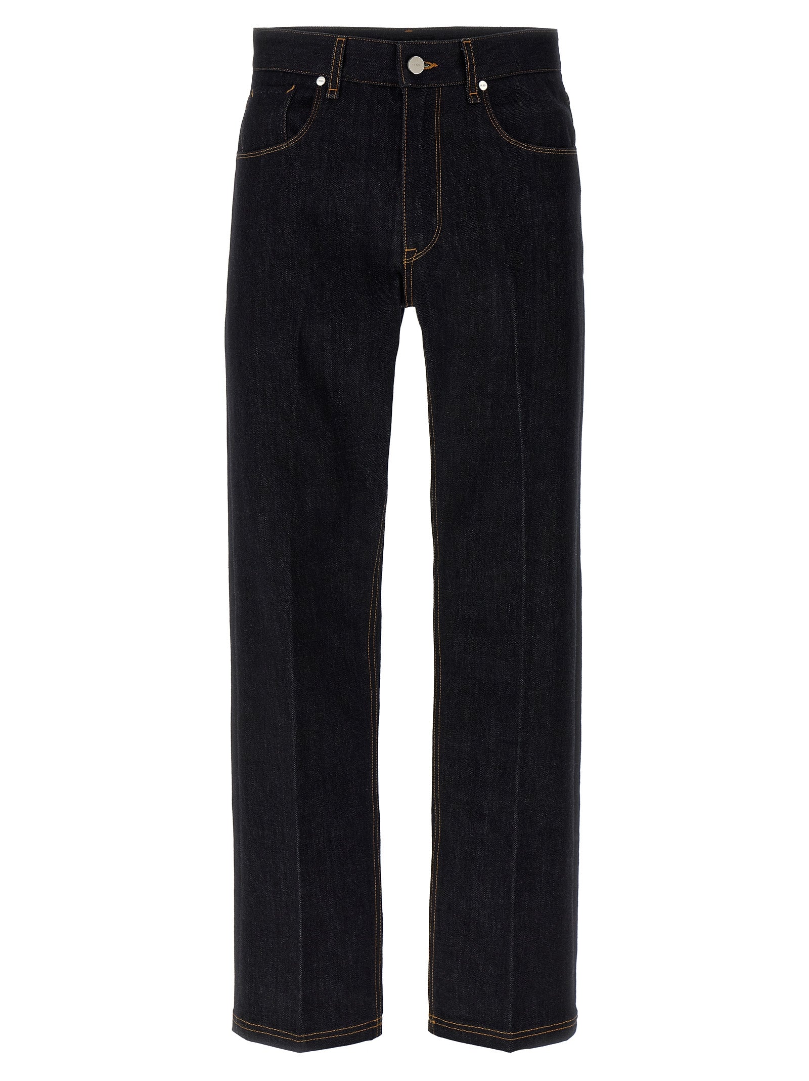 Fendi Blue Cotton Straight-Leg Men's Jeans