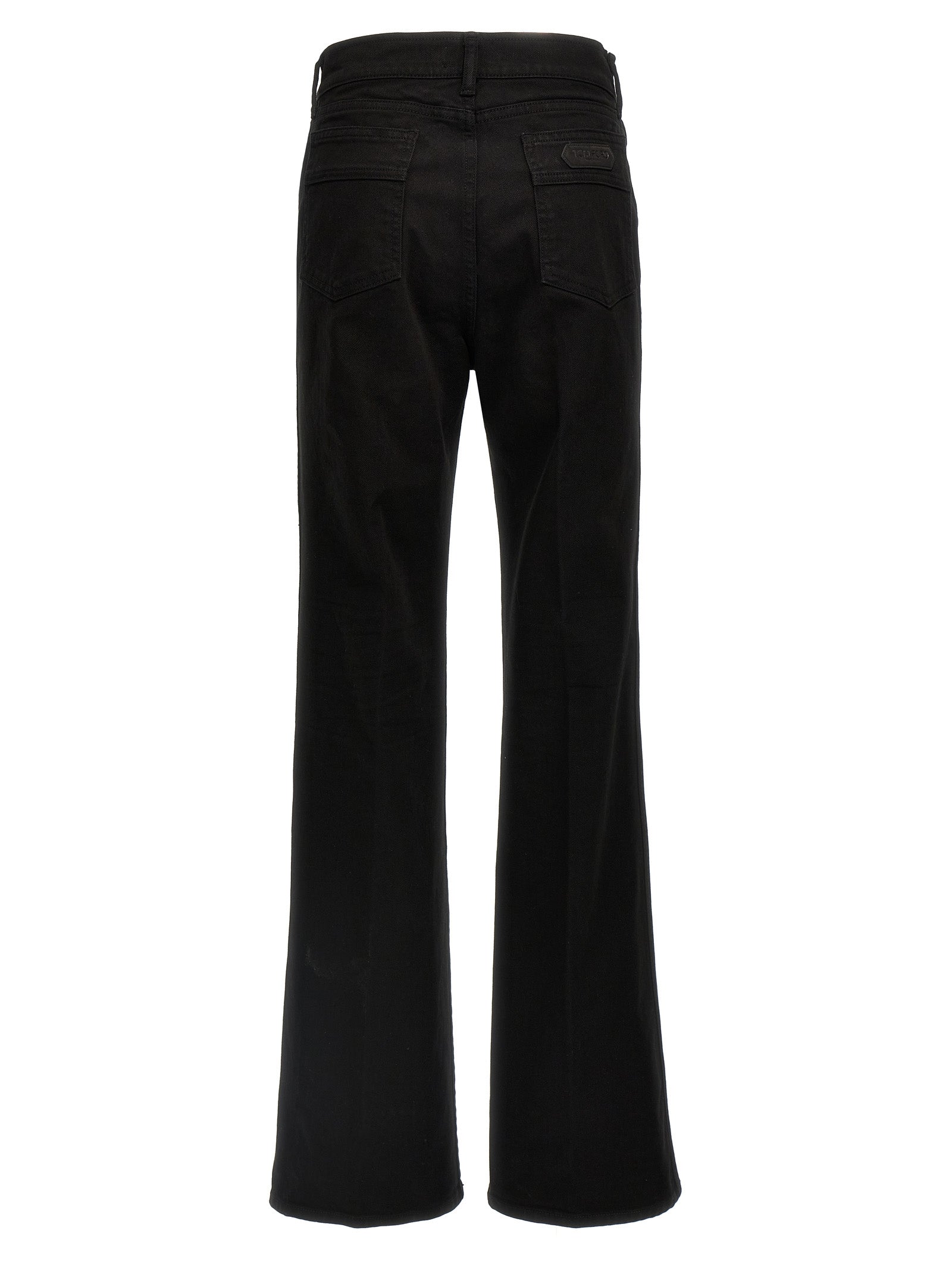 Tom Ford Black Cotton Flared Women's Jeans