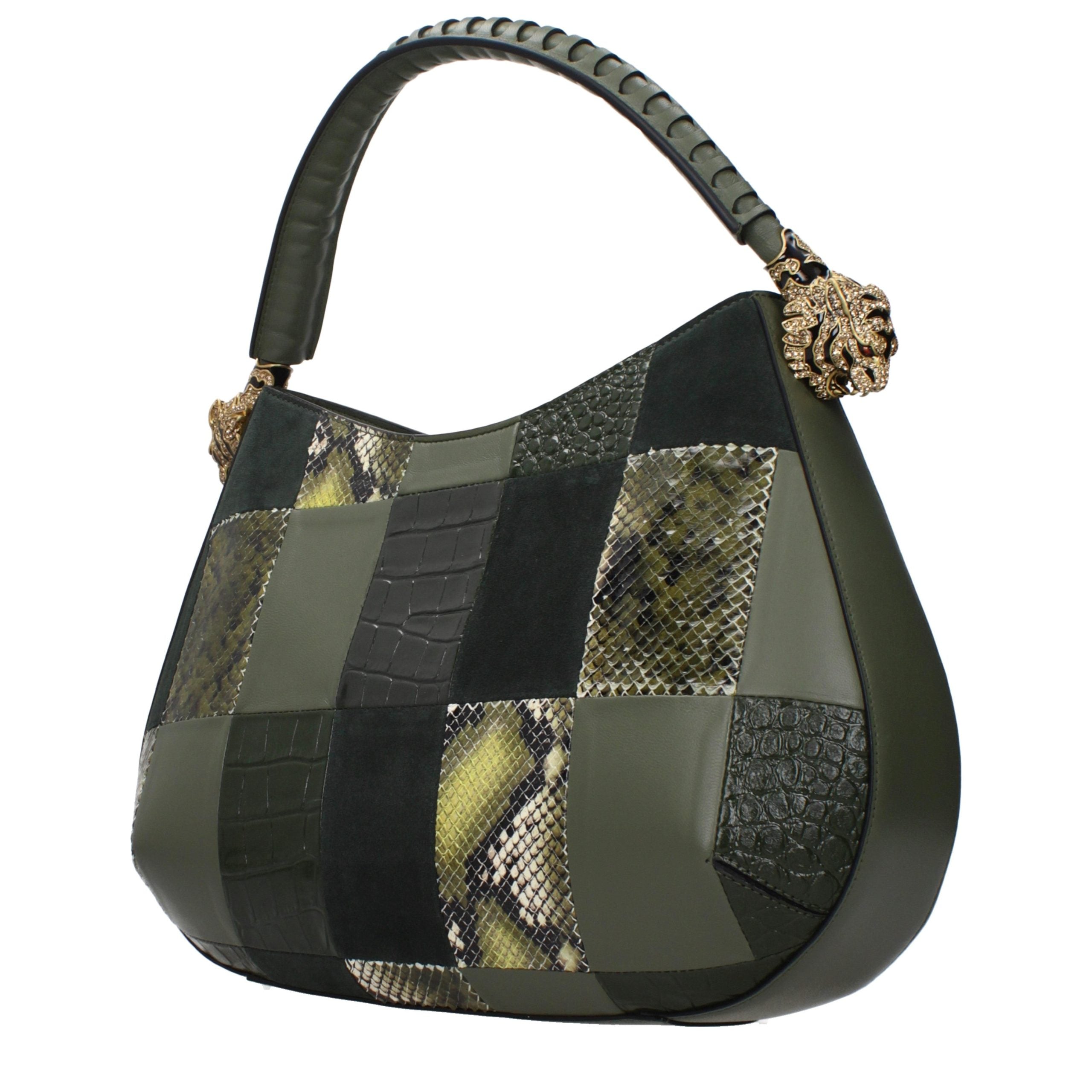 Roberto Cavalli Green Leather Women's Handbag