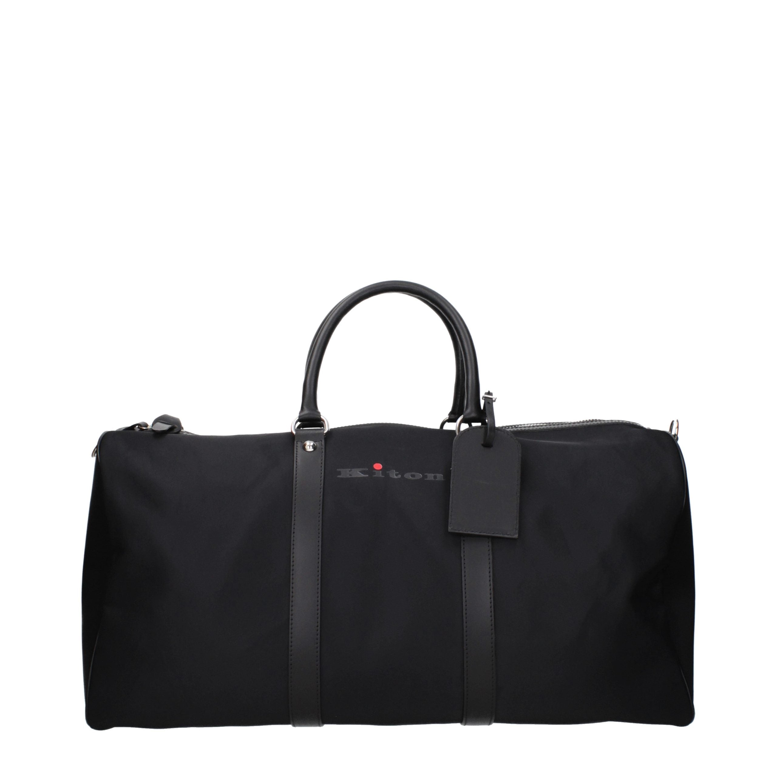 Kiton Black Nylon Luggage And Men's Travel