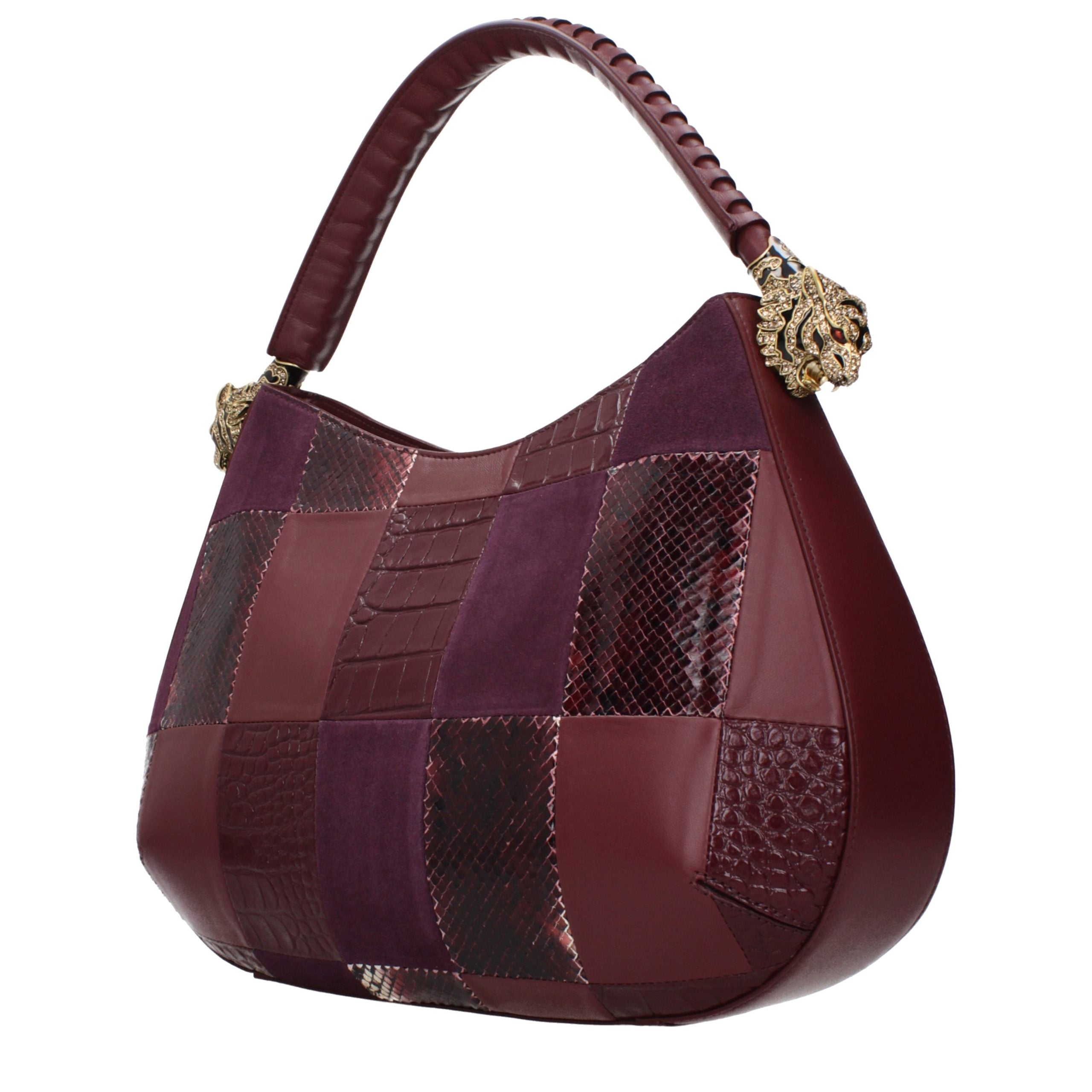 Roberto Cavalli Purple Leather Women's Handbag
