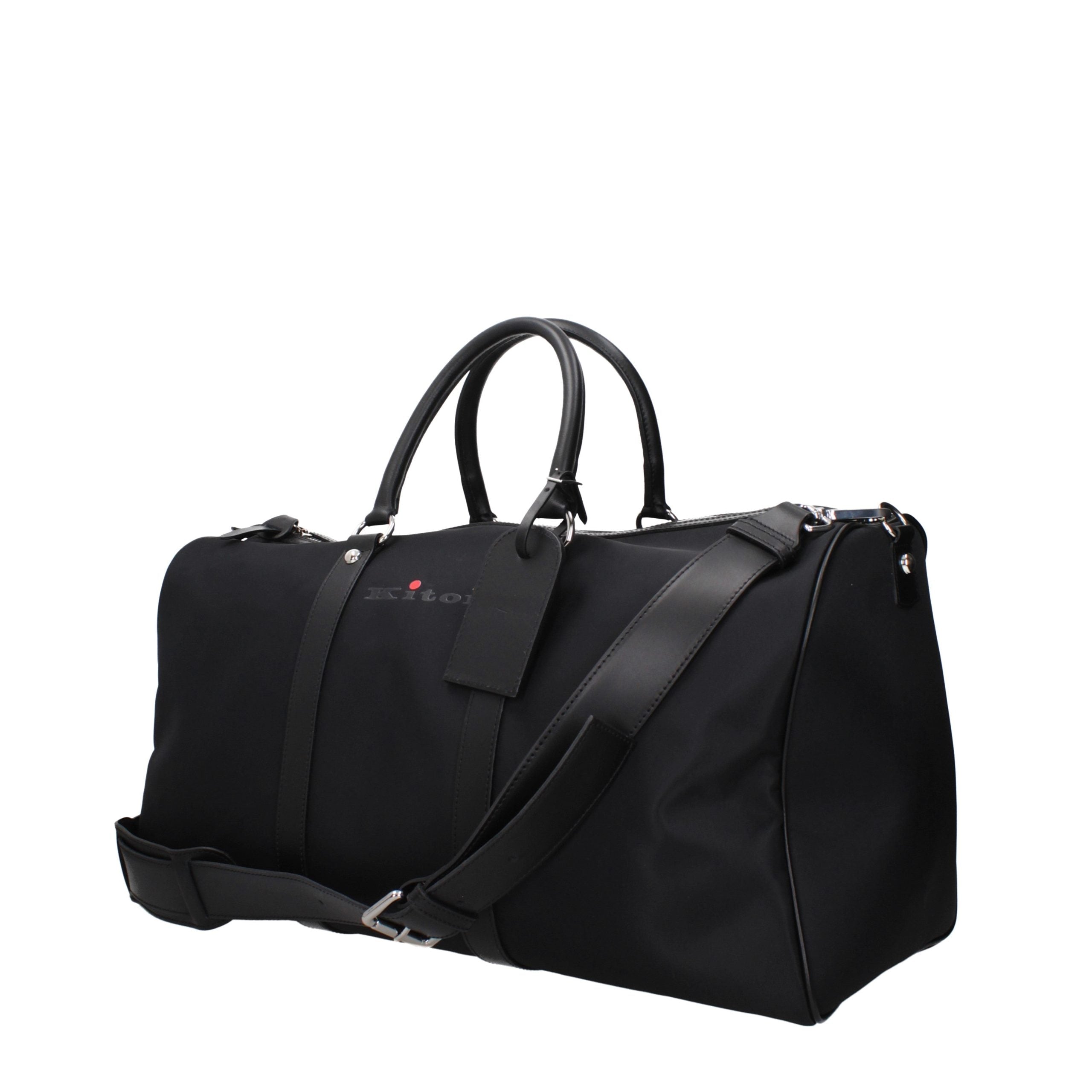Kiton Black Nylon Luggage And Men's Travel