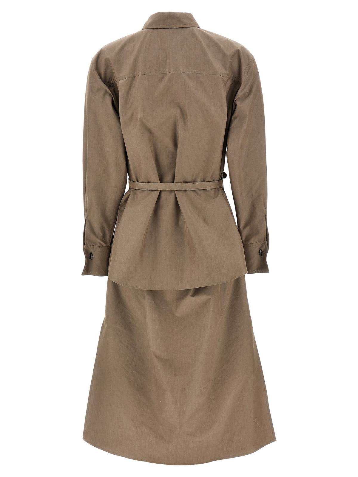 Fendi Gray Cotton Midi Women's Dress