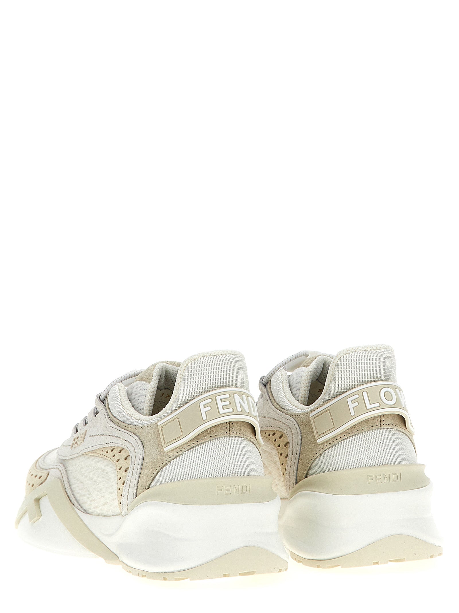 Fendi White Polyester Athletic Women's Sneakers