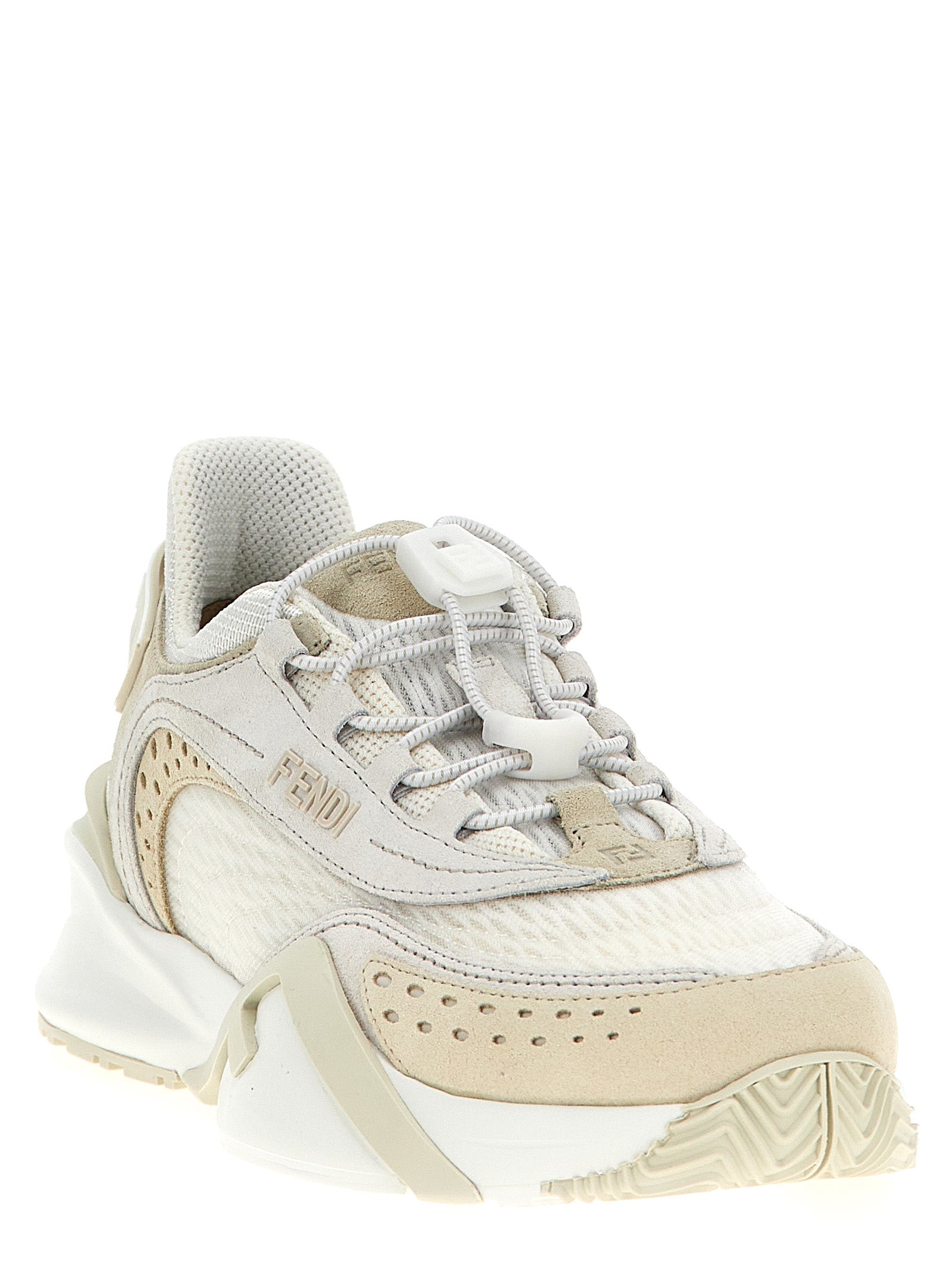 Fendi White Polyester Athletic Women's Sneakers