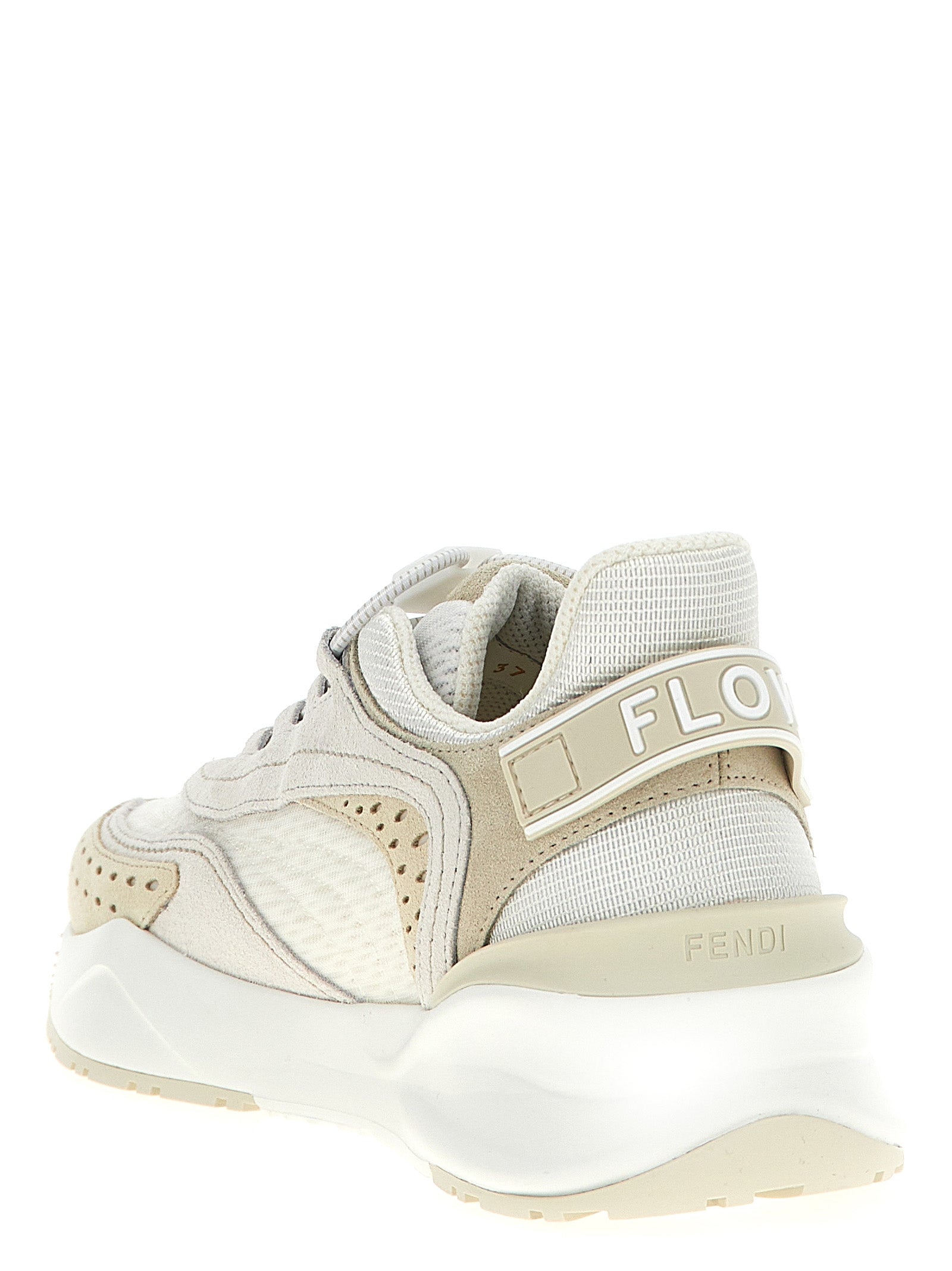 Fendi White Polyester Athletic Women's Sneakers