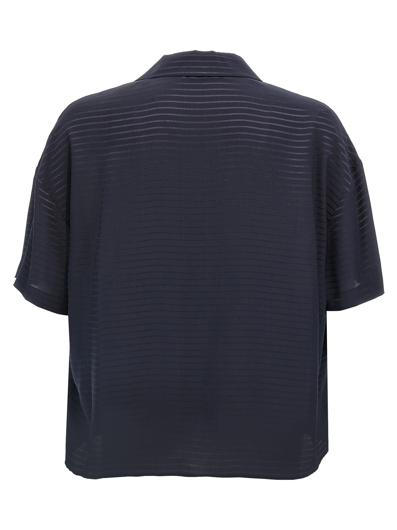 Saint Laurent Blue Silk Polo Men's Shirt
