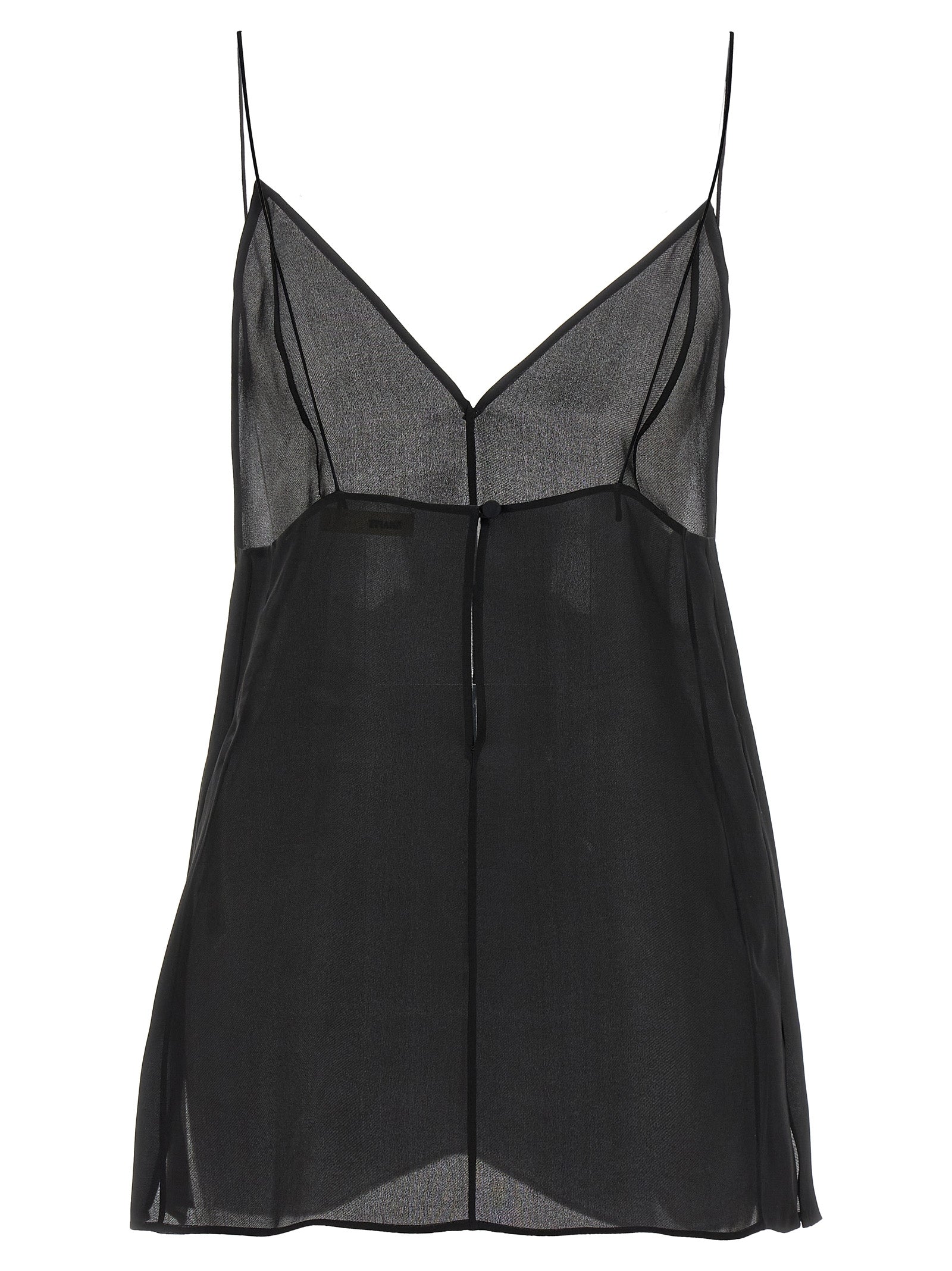 Khaite Black Silk Tank Women's Tops