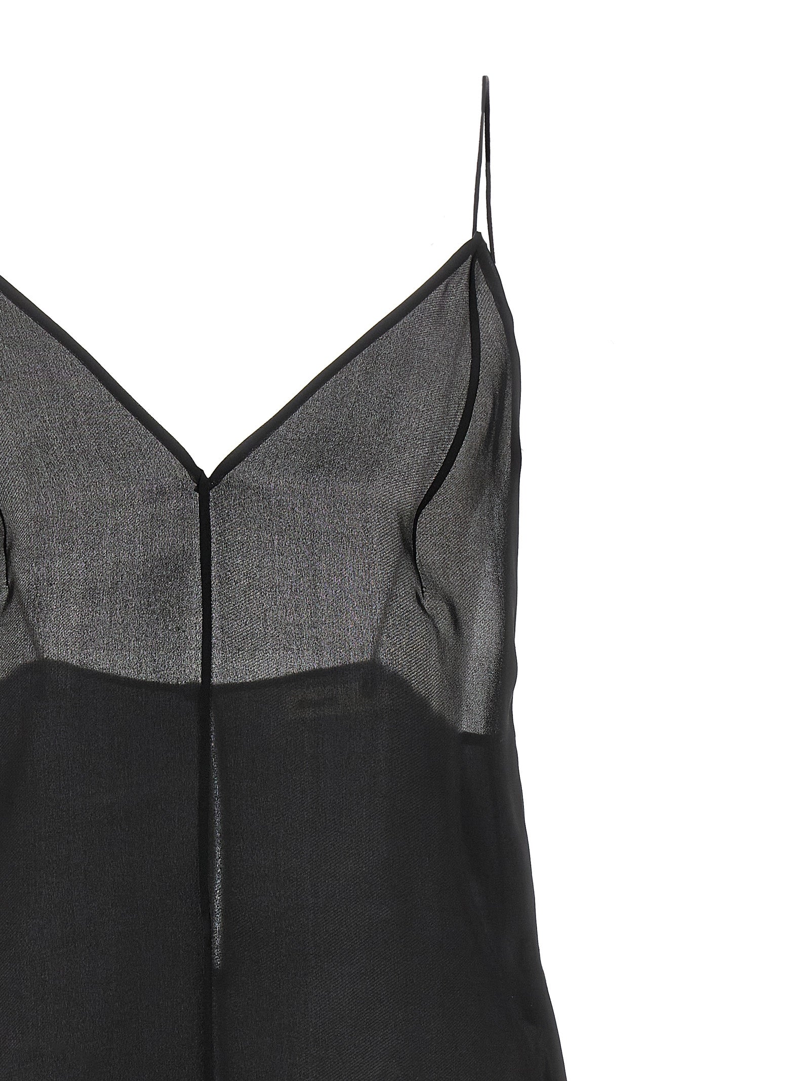 Khaite Black Silk Tank Women's Tops