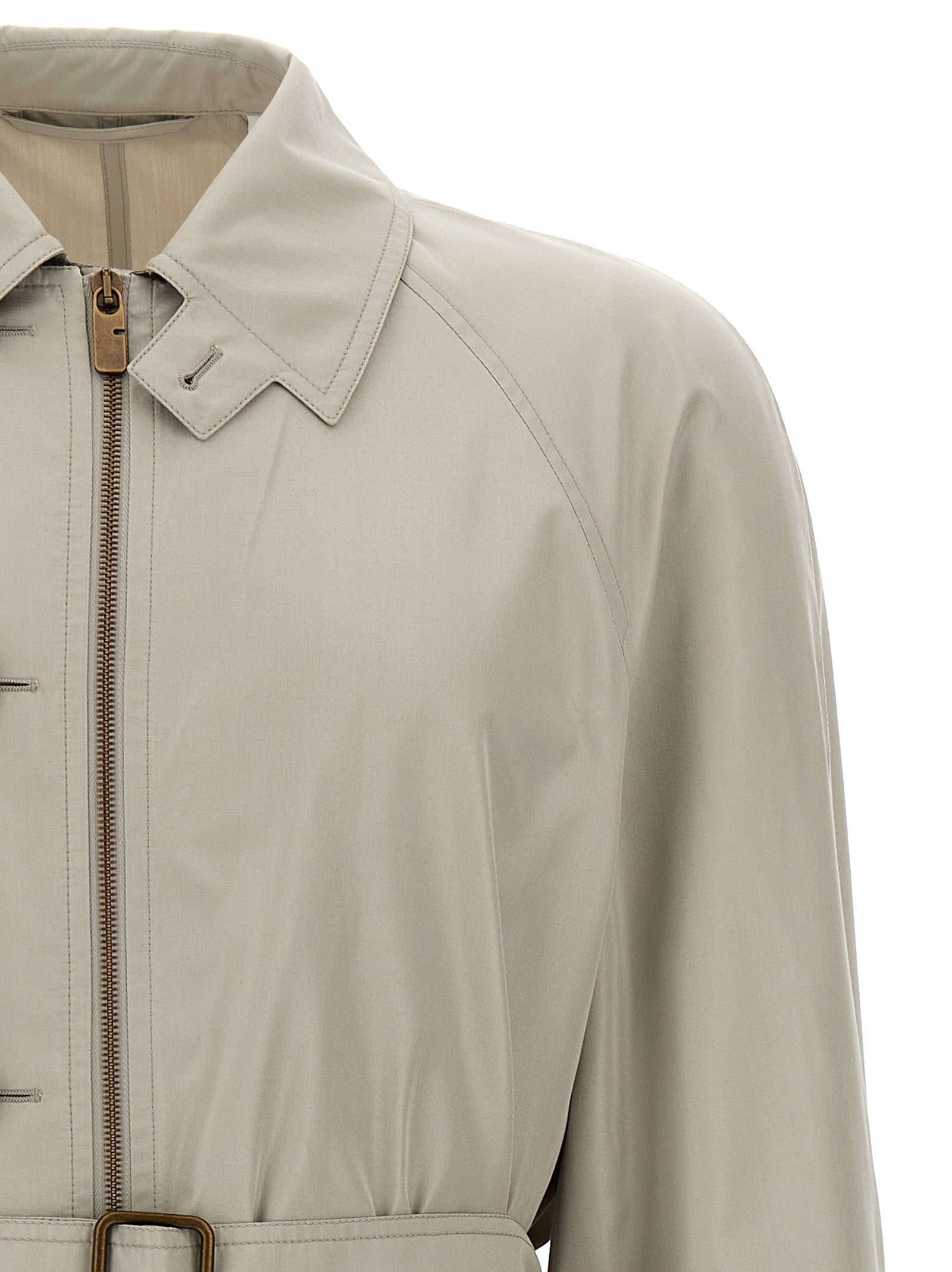 Burberry Gray Satin Men's Coat