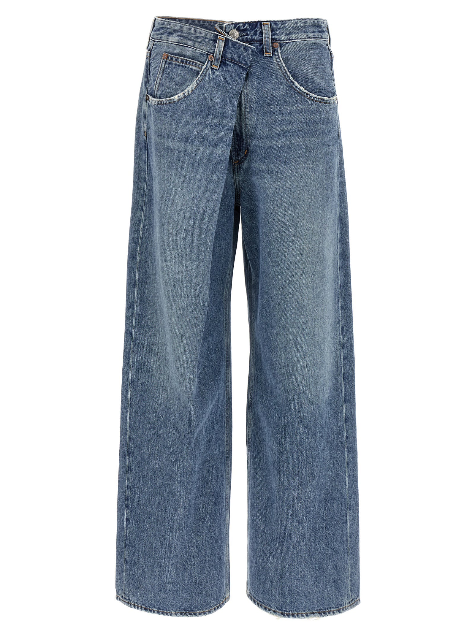 Agolde Blue Cotton Relaxed Fit Women's Jeans
