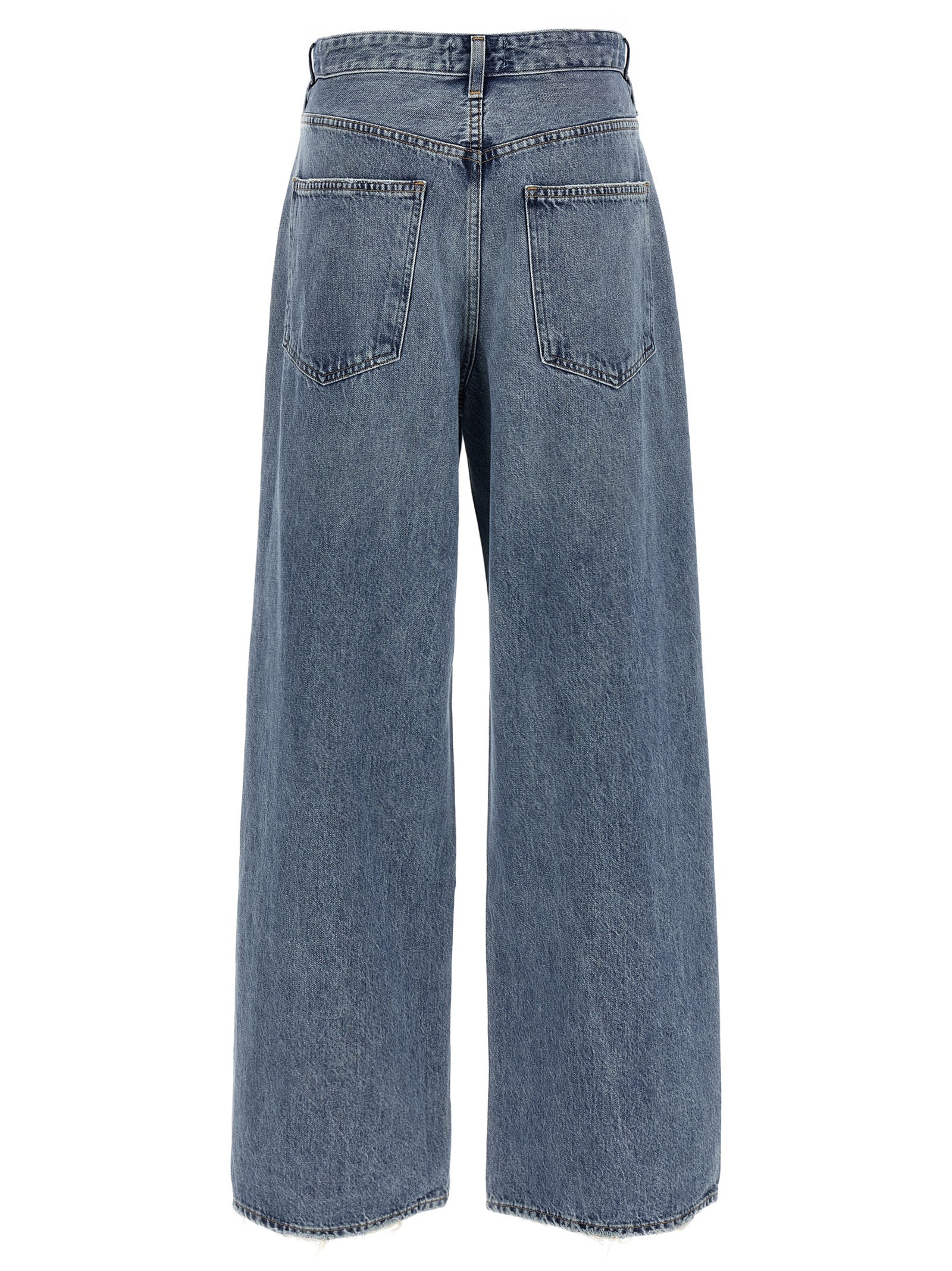 Agolde Blue Cotton Relaxed Fit Women's Jeans