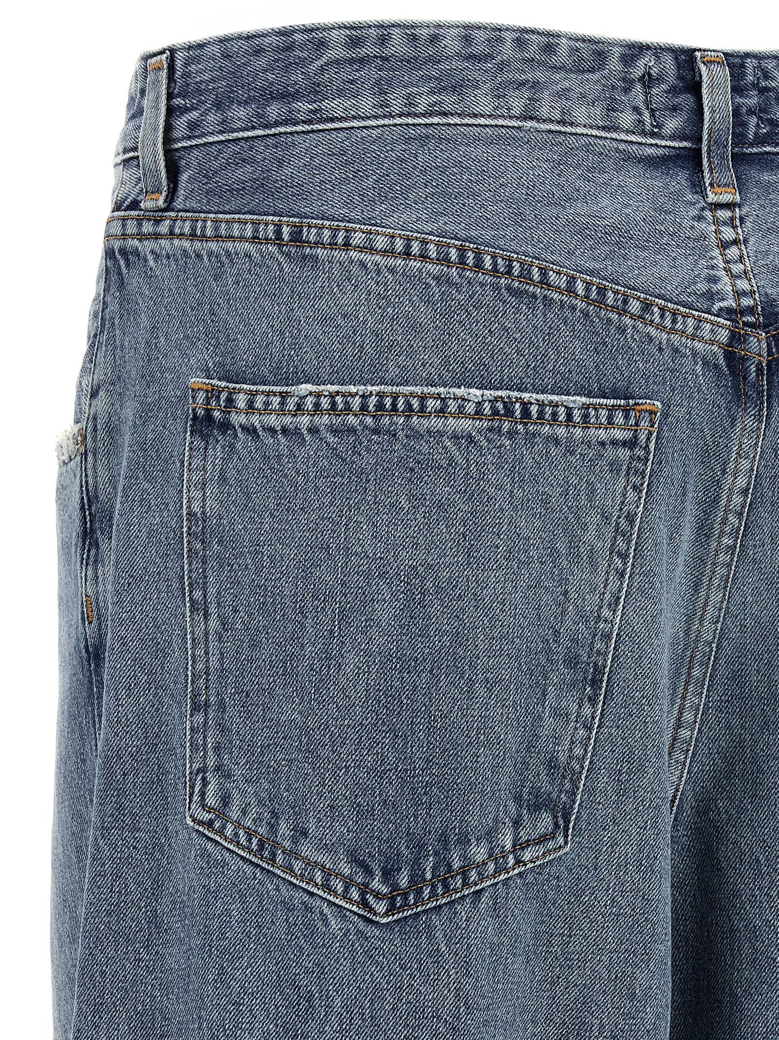Agolde Blue Cotton Relaxed Fit Women's Jeans