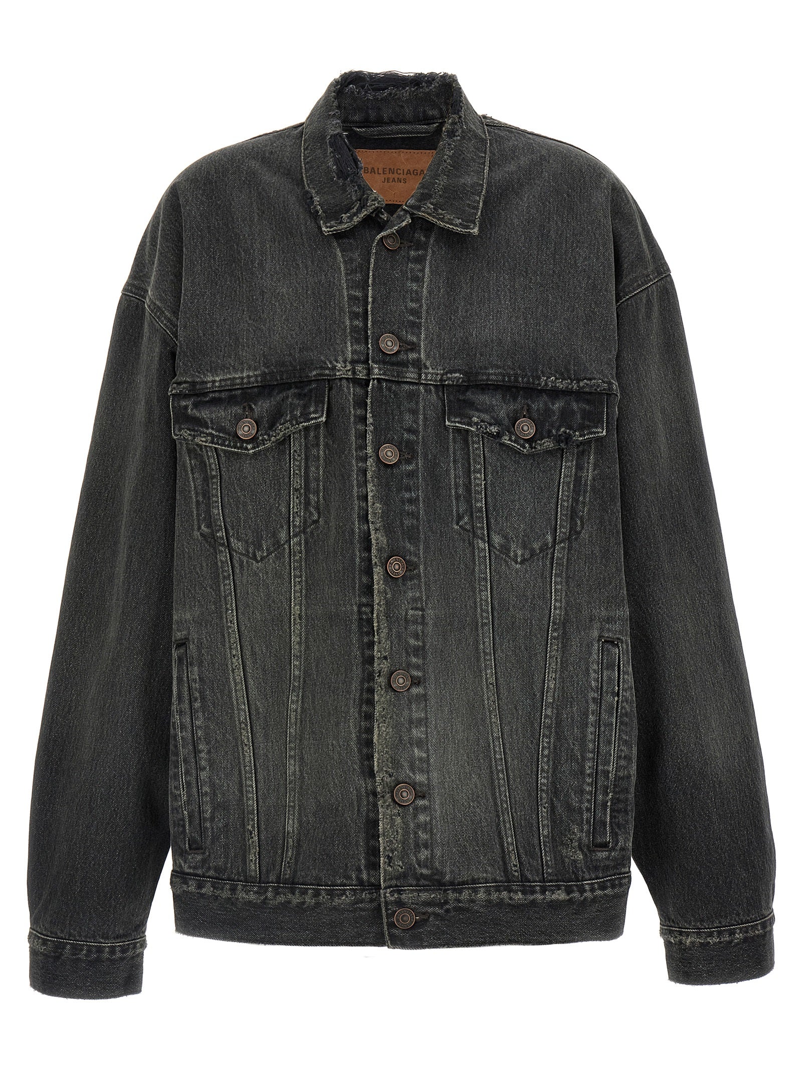 Balenciaga Gray Cotton Denim Women's Jacket