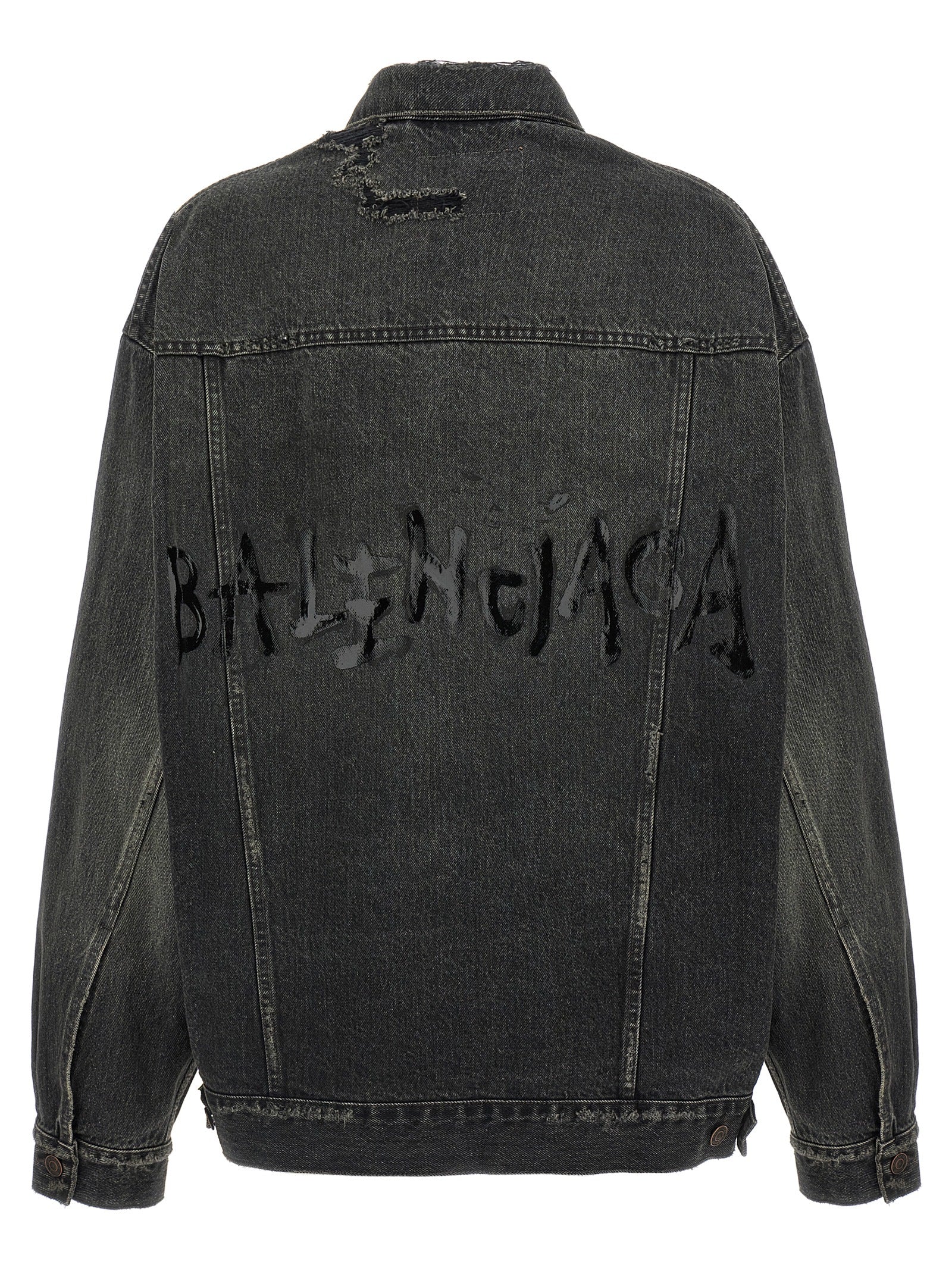 Balenciaga Gray Cotton Denim Women's Jacket
