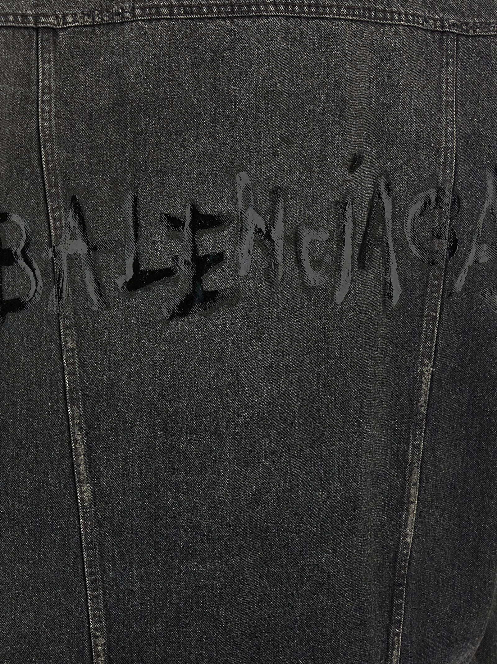 Balenciaga Gray Cotton Denim Women's Jacket
