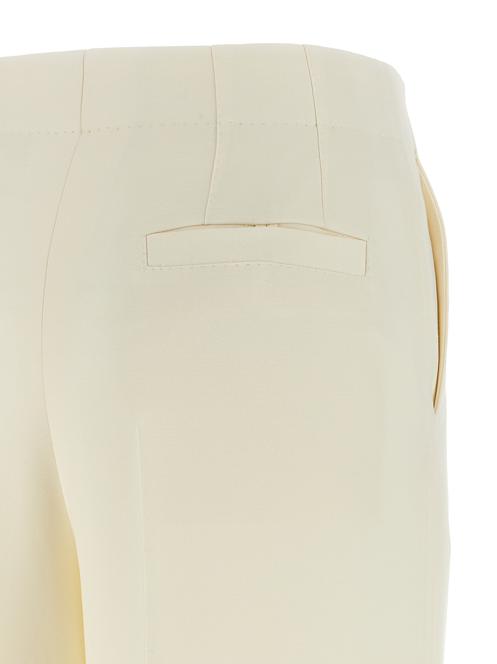 Brioni White Wool Casual Women's Pants