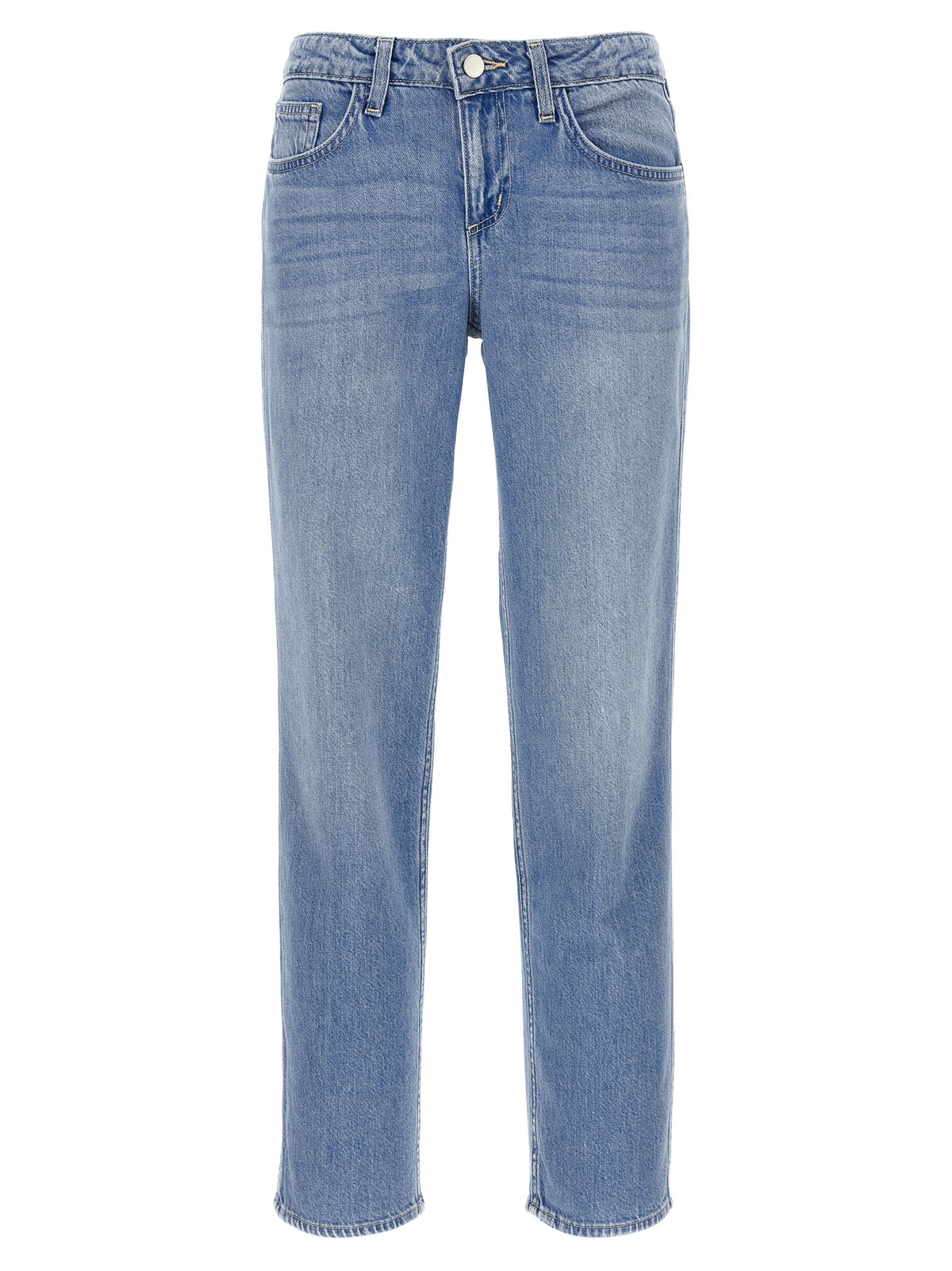 L'Agence Blue Cotton Straight-Leg Women's Jeans