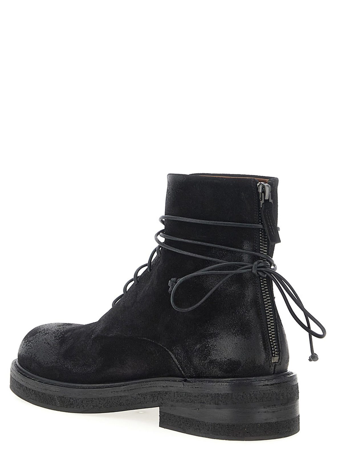 Marsell Black Cotton Chelsea Men's Boots