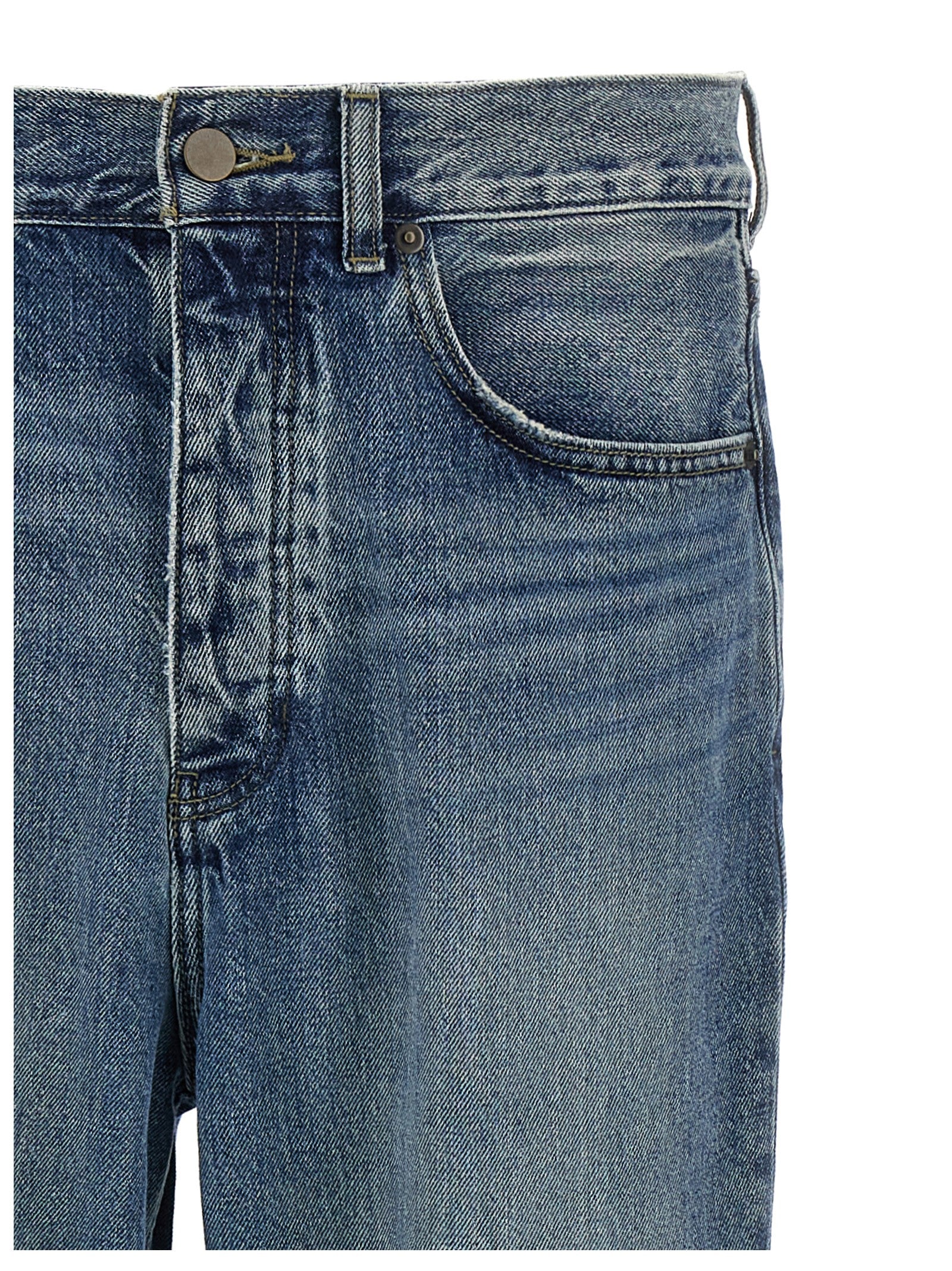 FEAR OF GOD ESSENTIAL Blue Cotton Straight-Leg Men's Jeans
