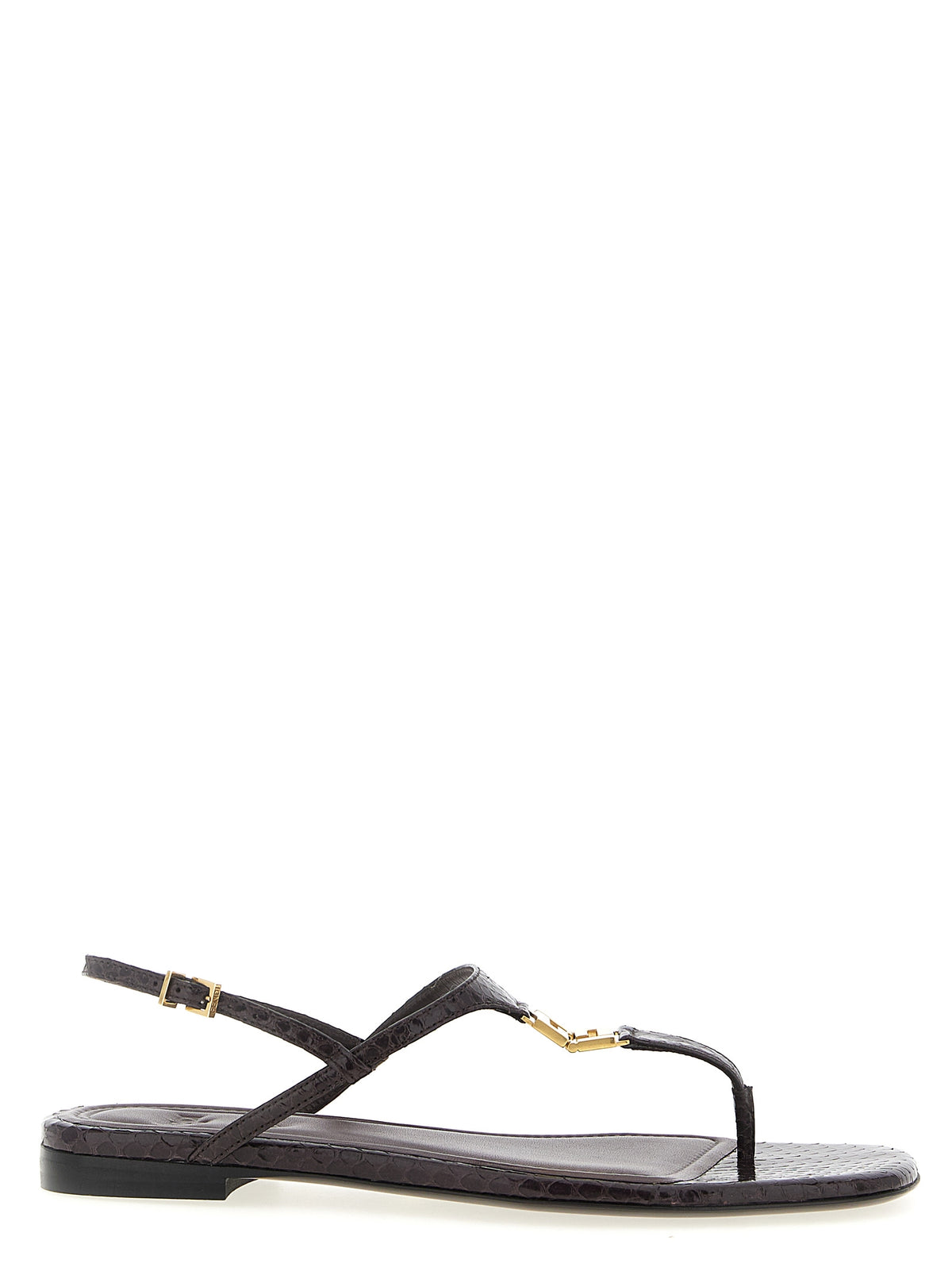 Fendi Purple Elastane Flat Women's Sandals