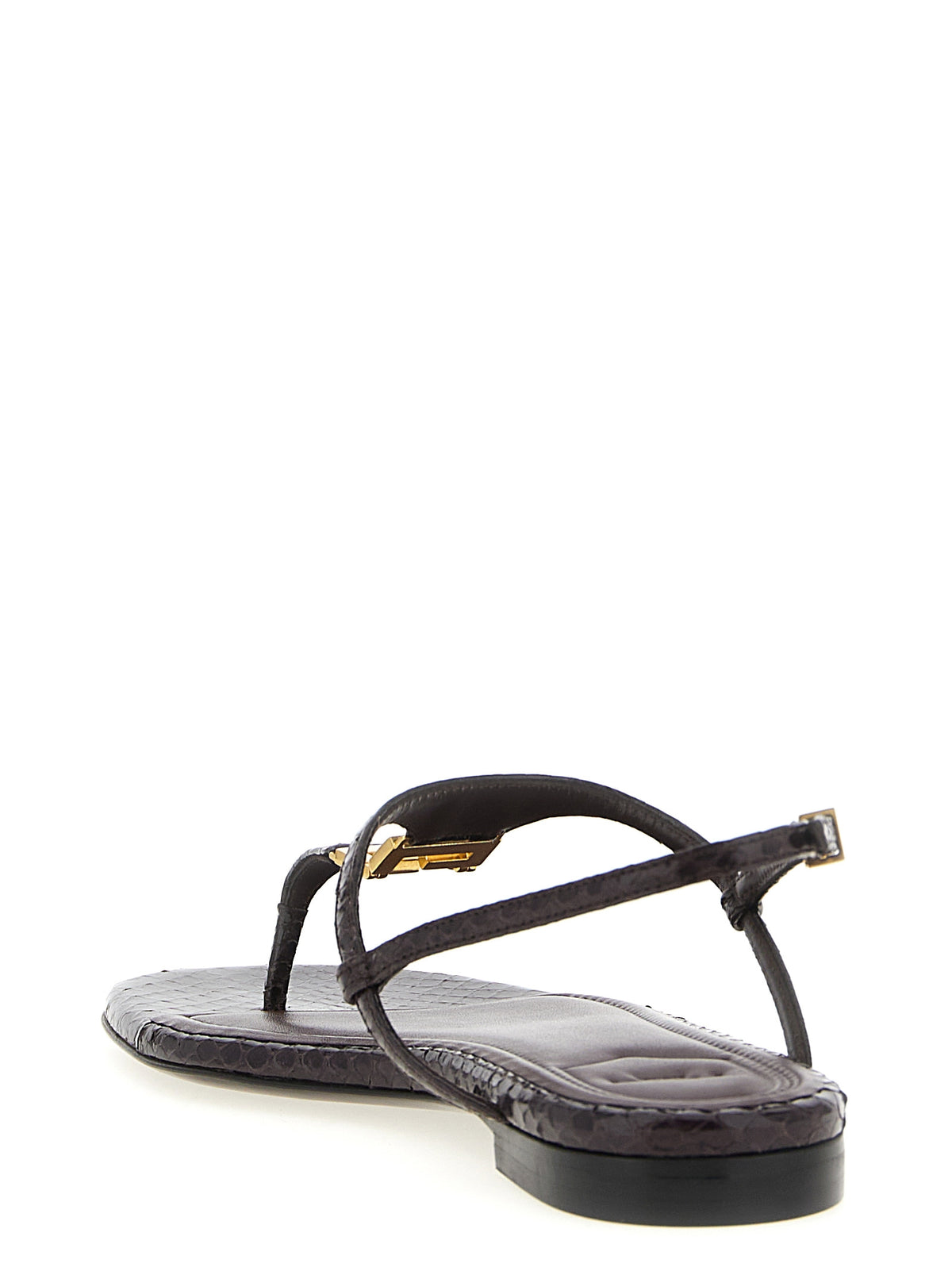 Fendi Purple Elastane Flat Women's Sandals