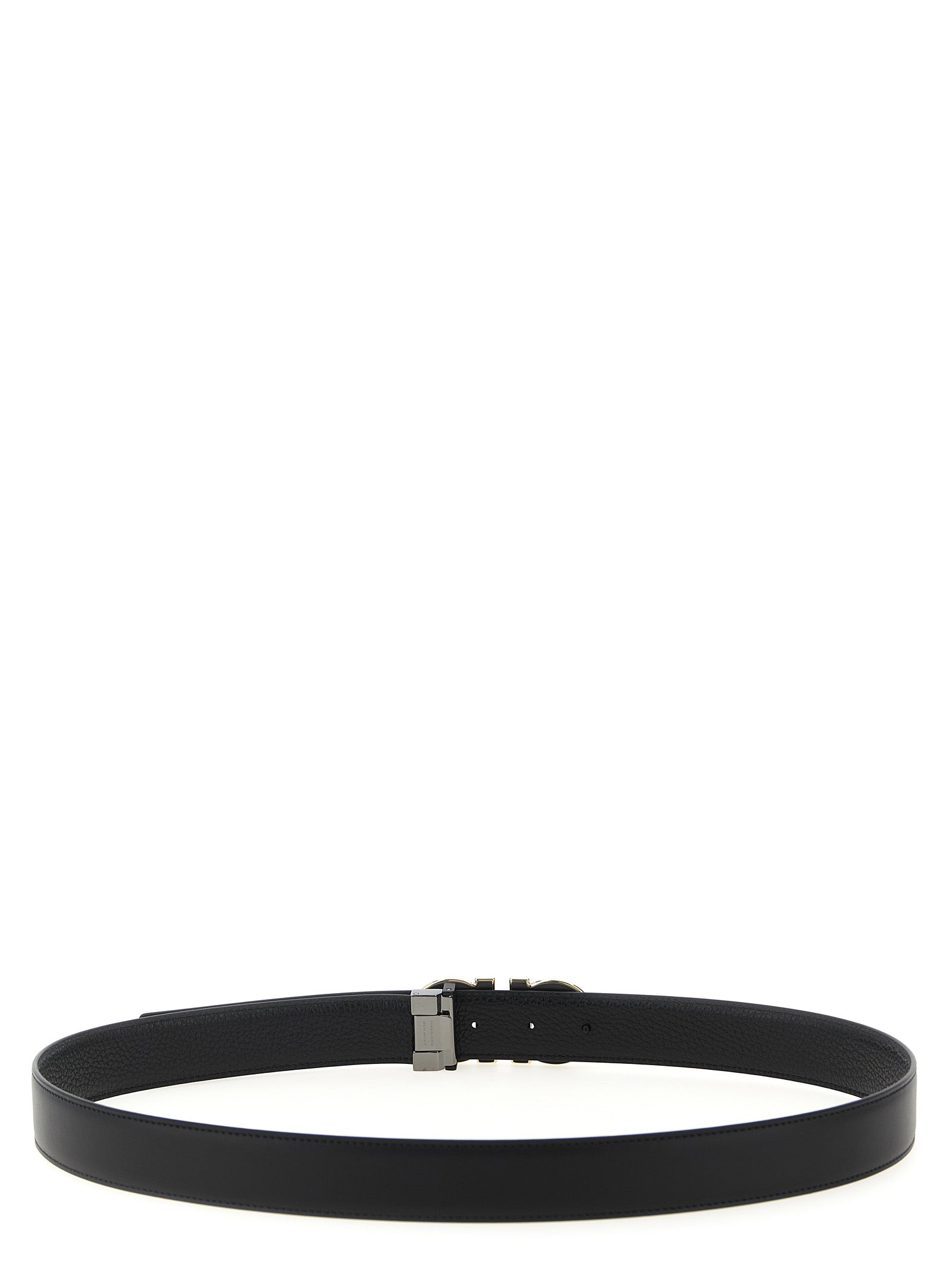 Ferragamo Black Calfskin Regular Men's Belt