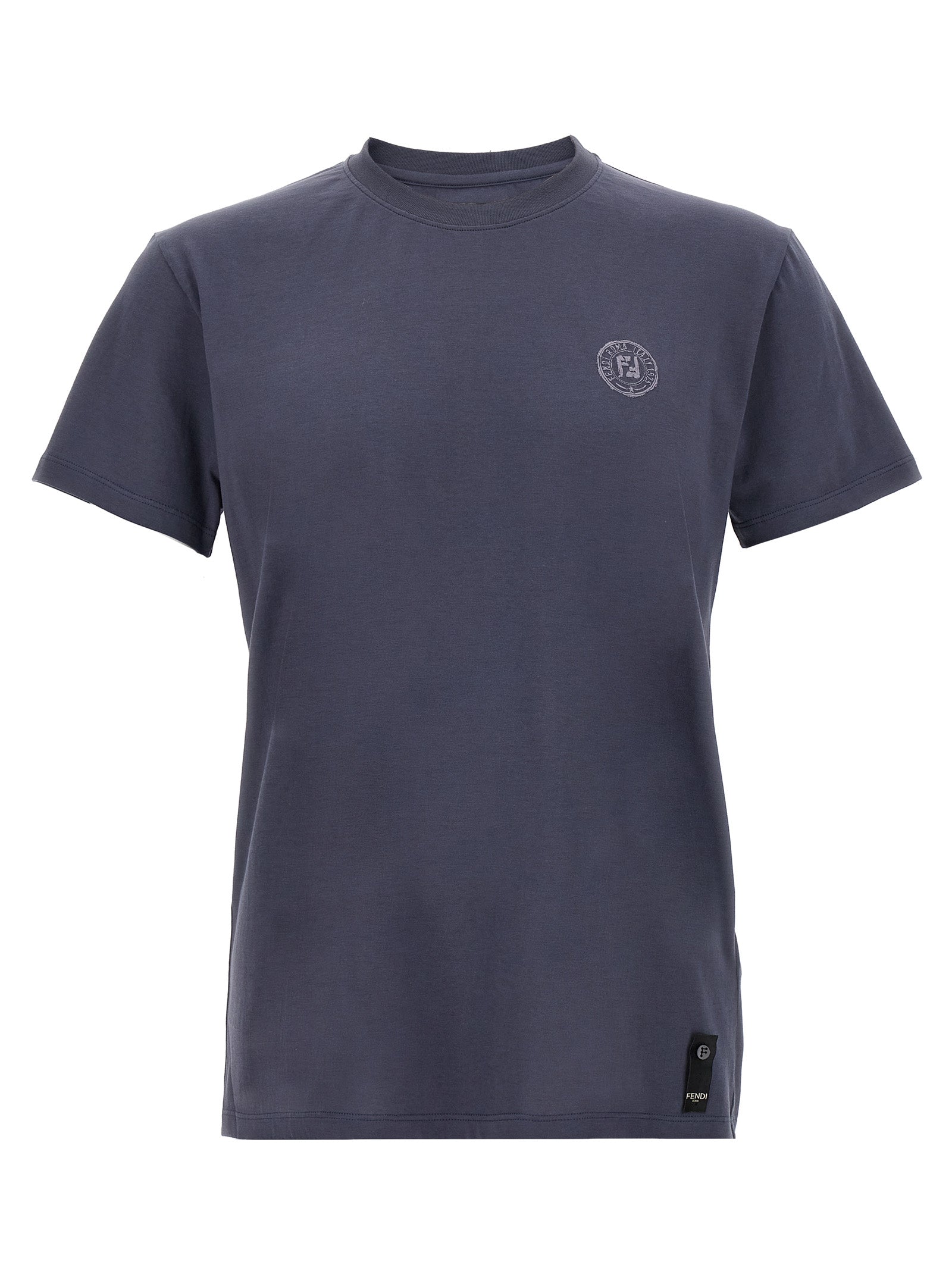 Fendi Blue Cotton Men's T-Shirt
