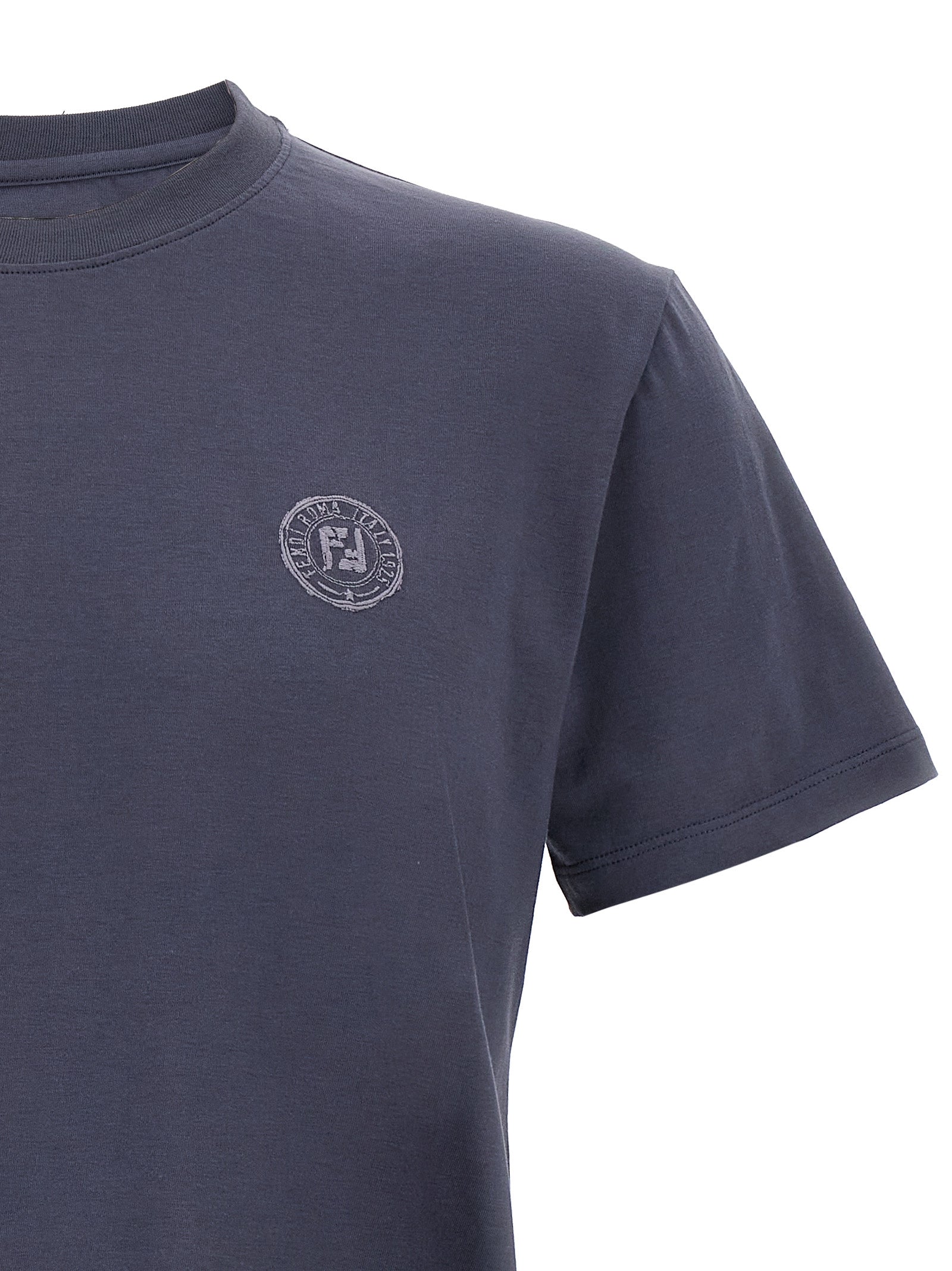 Fendi Blue Cotton Men's T-Shirt
