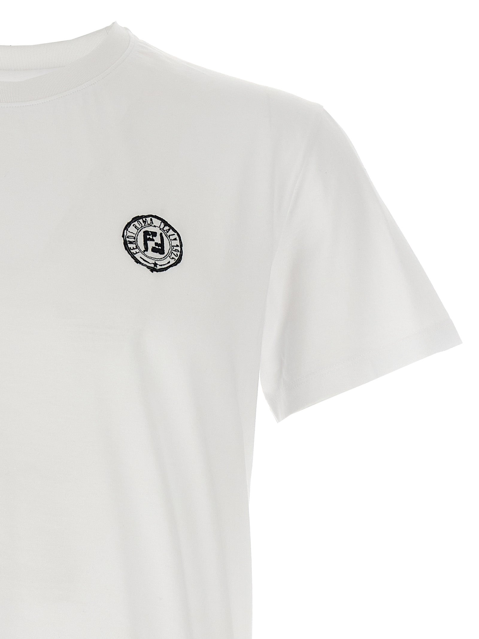 Fendi White Cotton Men's T-Shirt