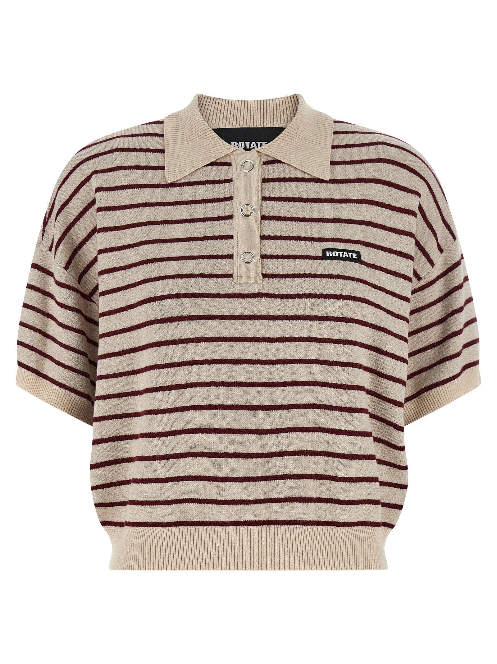 ROTATE BIRGER CHRISTENSEN Multicolor Mohair Polo Women's Shirt